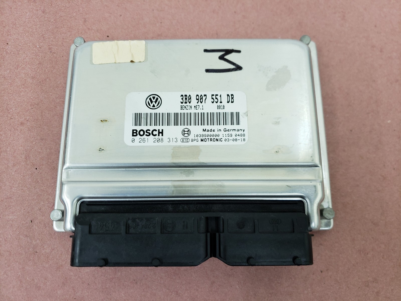 01-05 VW PASSAT 4MOTION ECM ENGINE CONTROL MODULE OEM 3B0907551DB