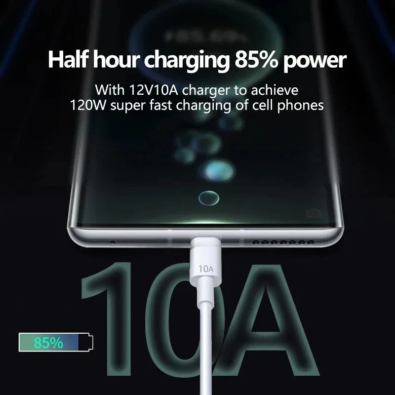USB to USB-C Cable 120W 10A Super Fast Fast Charging Data Sync Cord 0.3M-2M
