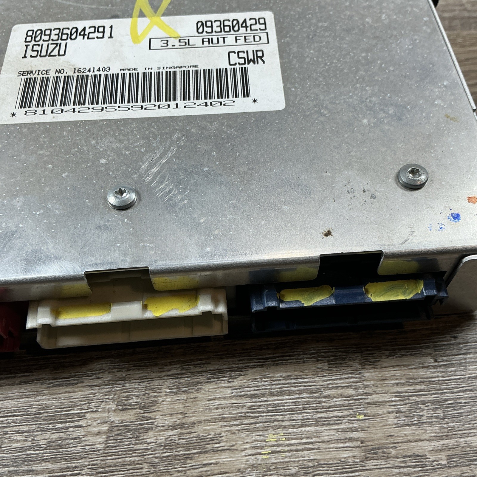 ENGINE COMPUTER ISUZU TROOPER 1999 8162414030 09360429 3.5L PCM ECM ECU OEM