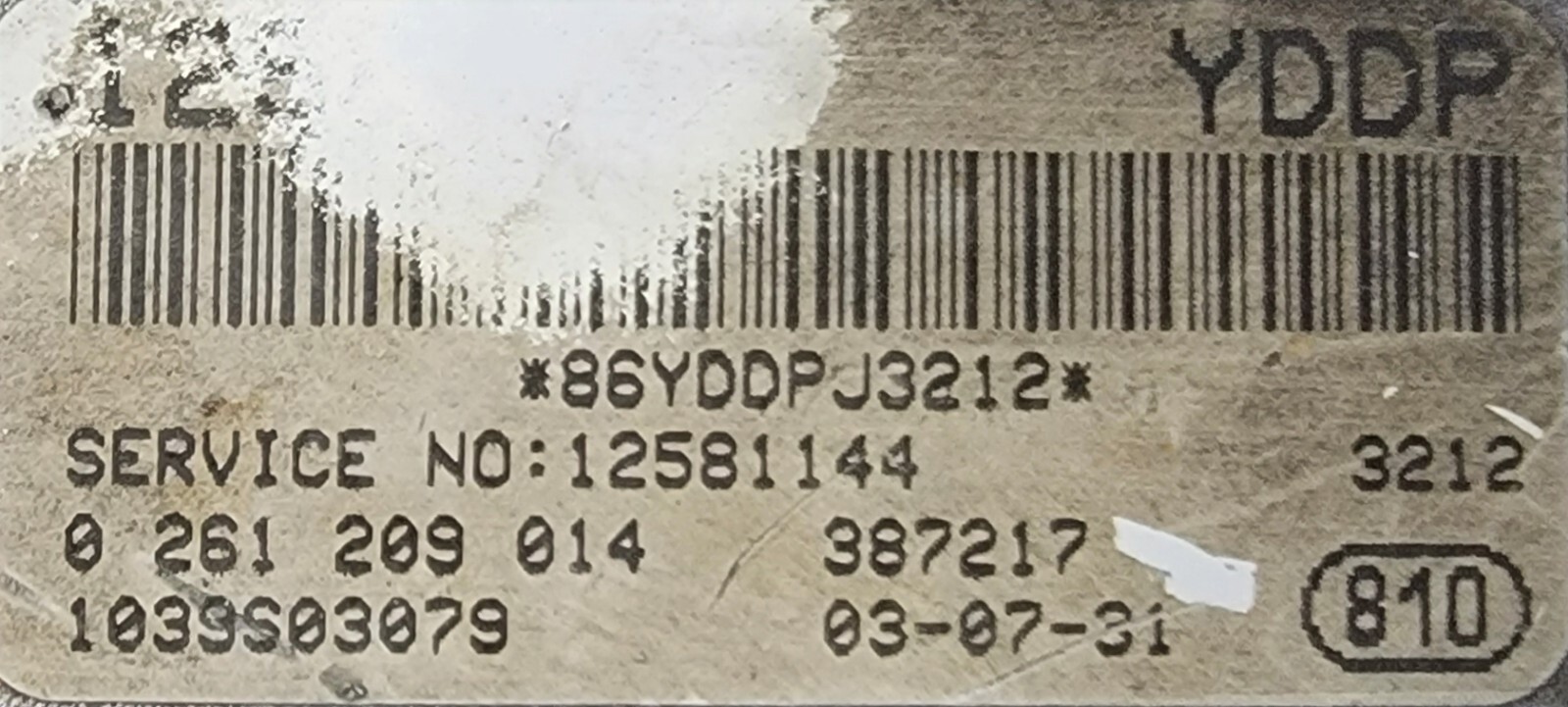 2008 Buick LaCrosse 3.6L Engine Computer 12581144 YDDP Control Module ECU Unit