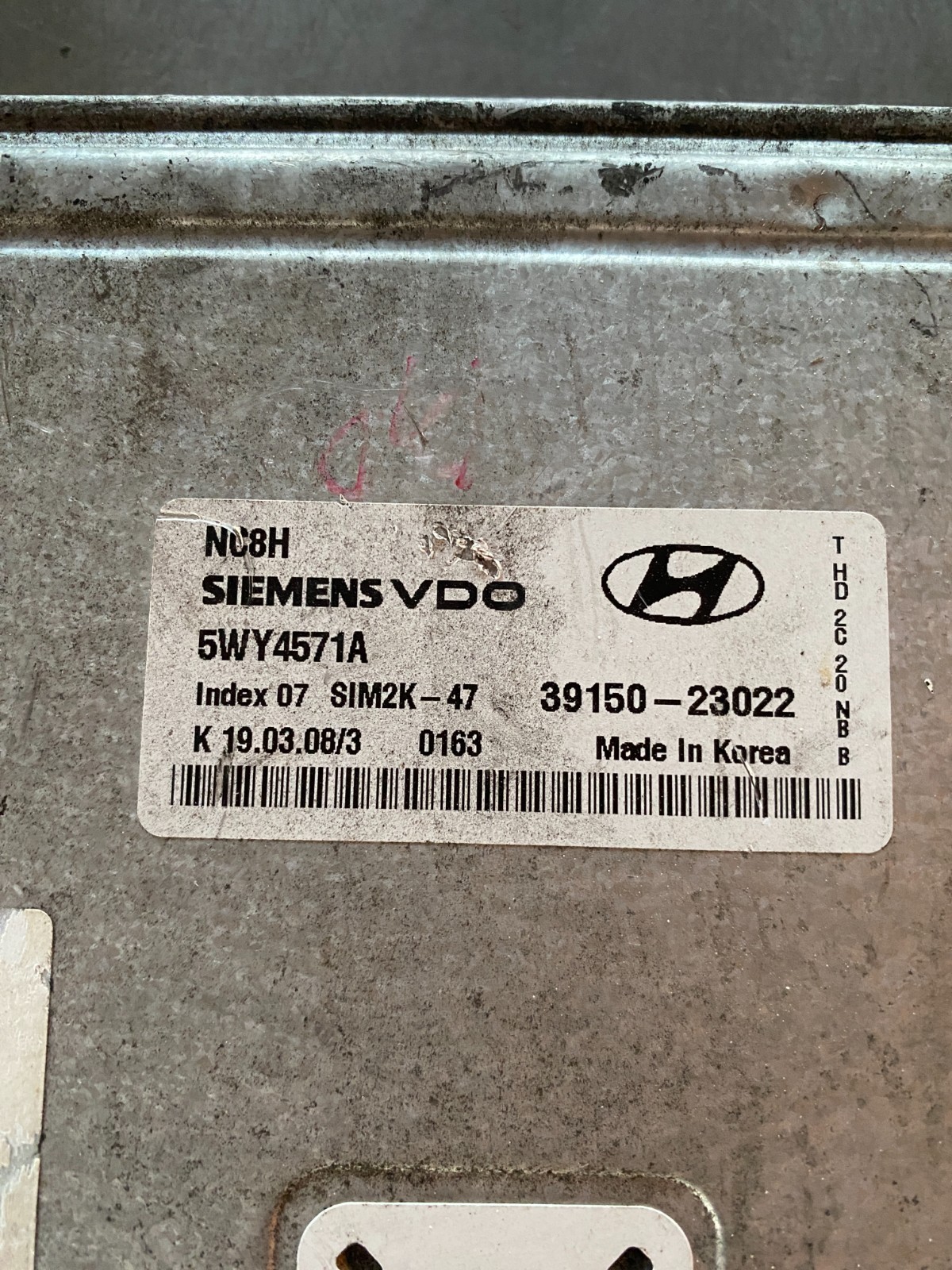2007-2010 Hyundai Elantra ECU 39150-23022 Engine Control Module Ecm