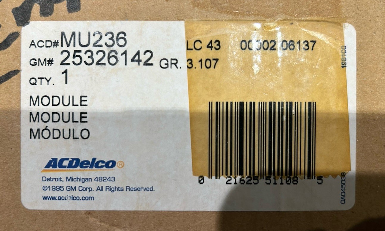 25326142 AcDelco NEW GENUINE ORIGINAL OEM MODULE FUEL SENDER