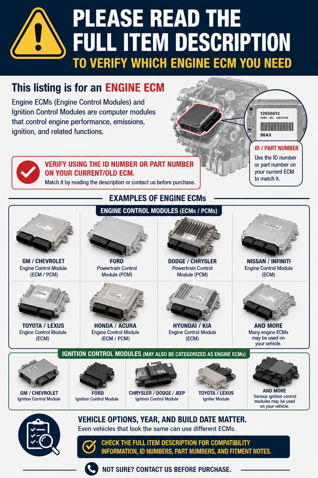 Engine ECM Electronic Control Module By Battery Tray 2.5L Fits 08 ALTIMA 950022