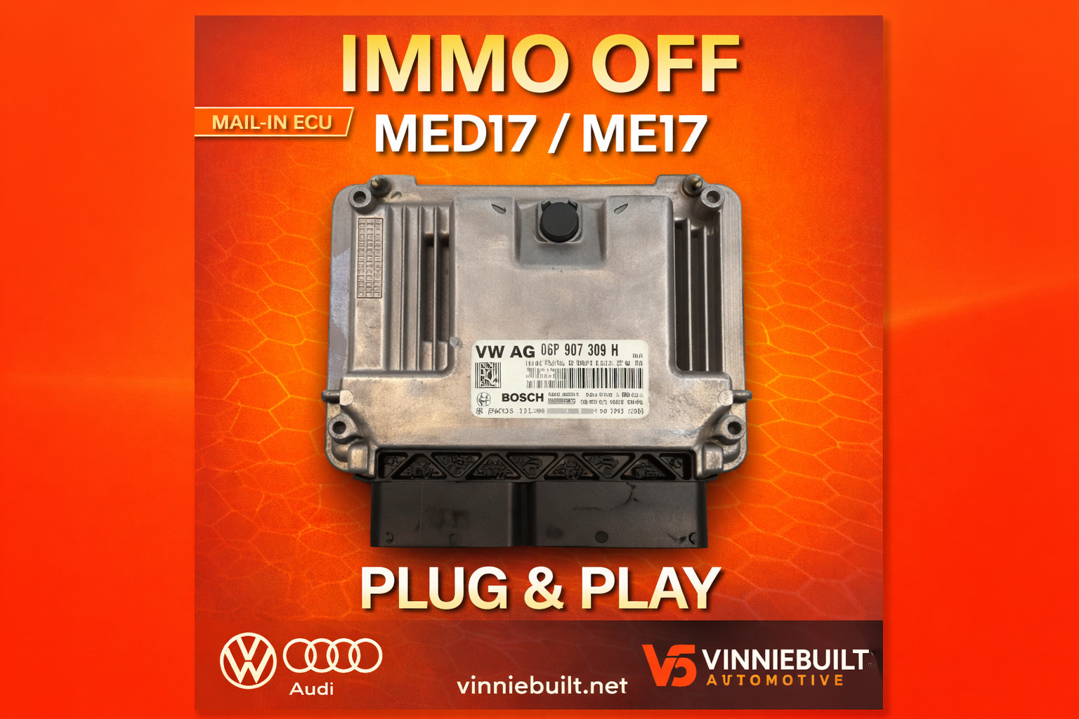 Audi A4 A5 A6 Q5 MED17 ME17 ECU IMMO OFF Service Mail-In Bench