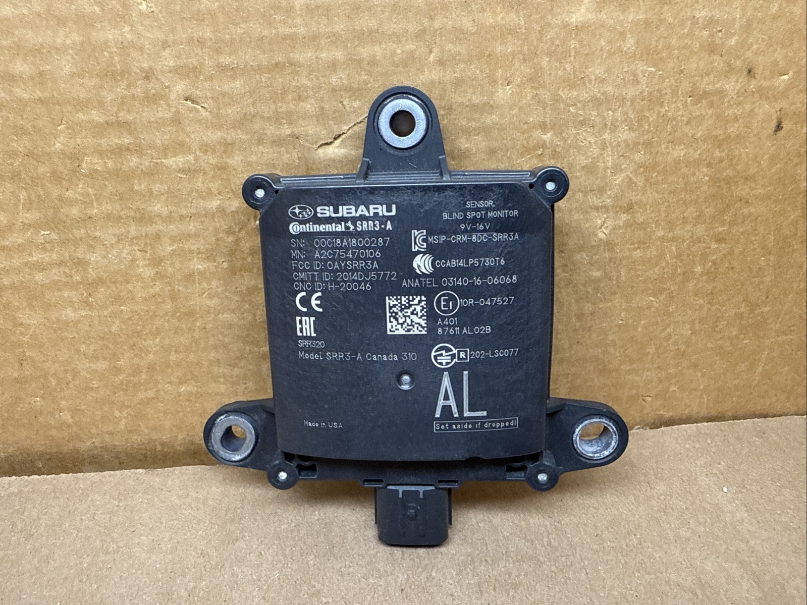 2018-2019 Subaru Legacy Outback Bumper Blind Spot Module Sensor 87611 AL02B