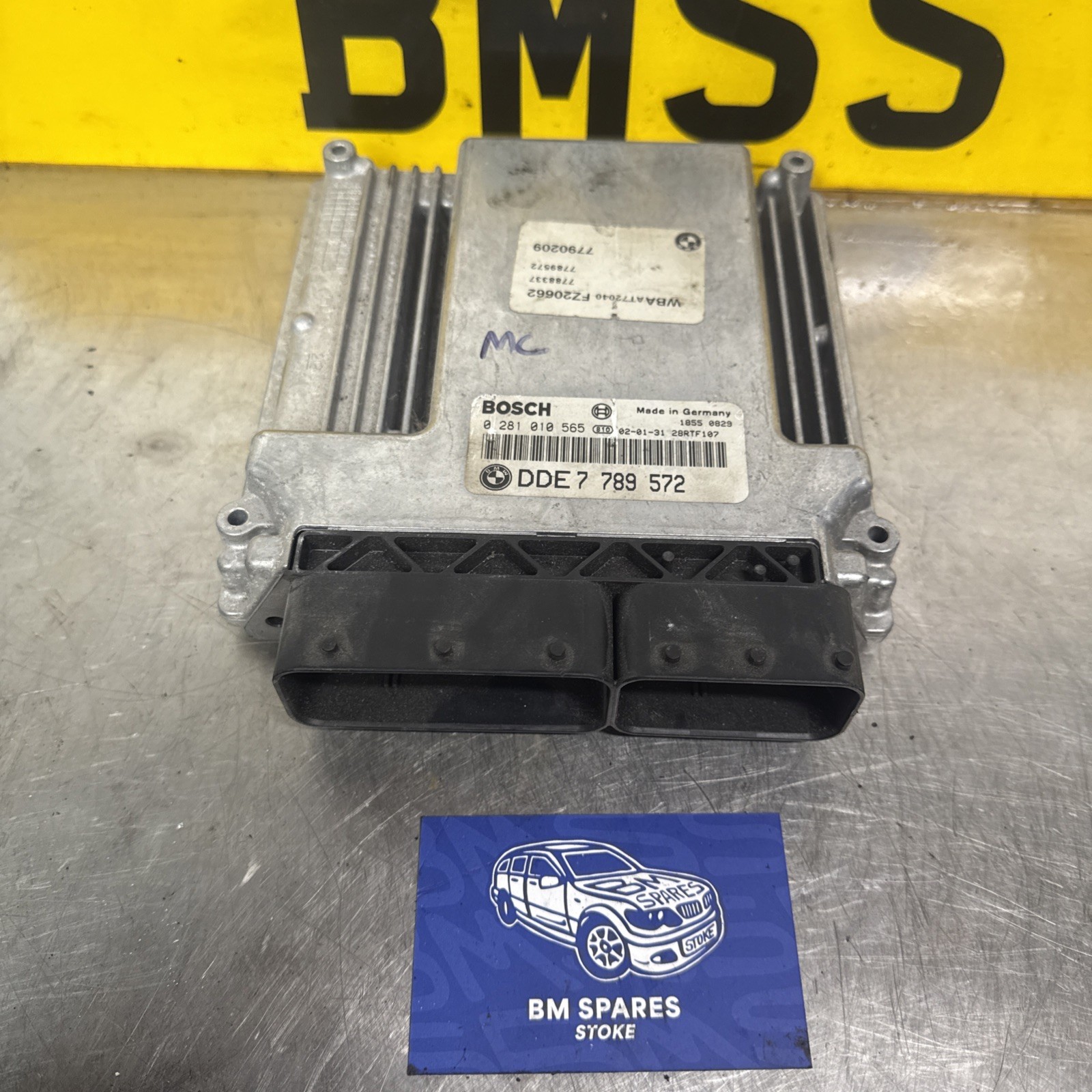 BMW SERIES E46 AND 320D ENGINE ECU 0281010565-7789572 IN A WORKING ORDER MC