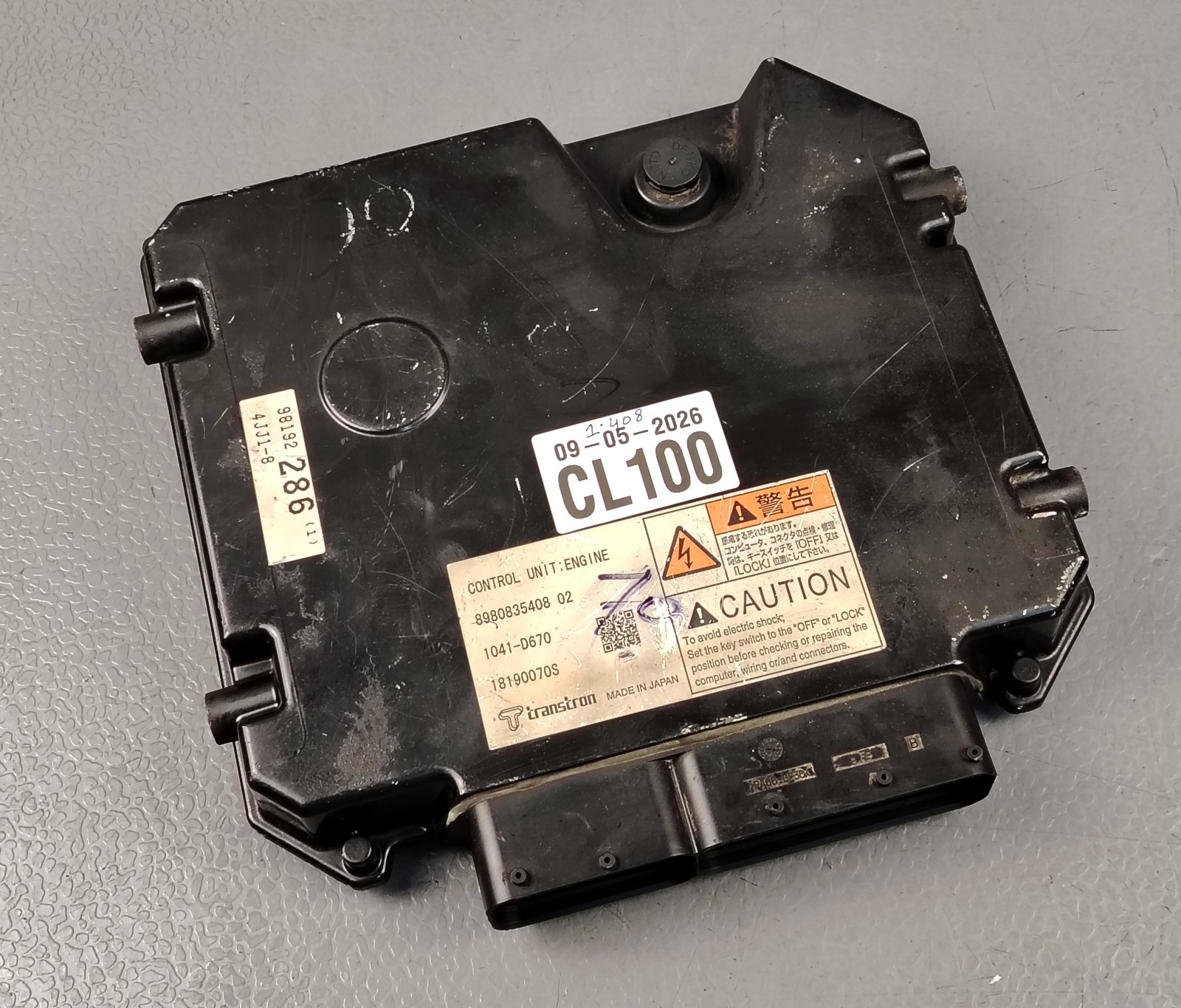 ISUZU ENGINE ECU ECD ECM TRANSTRON 8980835408 1041-D670 ELF NLR 4JJ1T 3.0 TRUCK