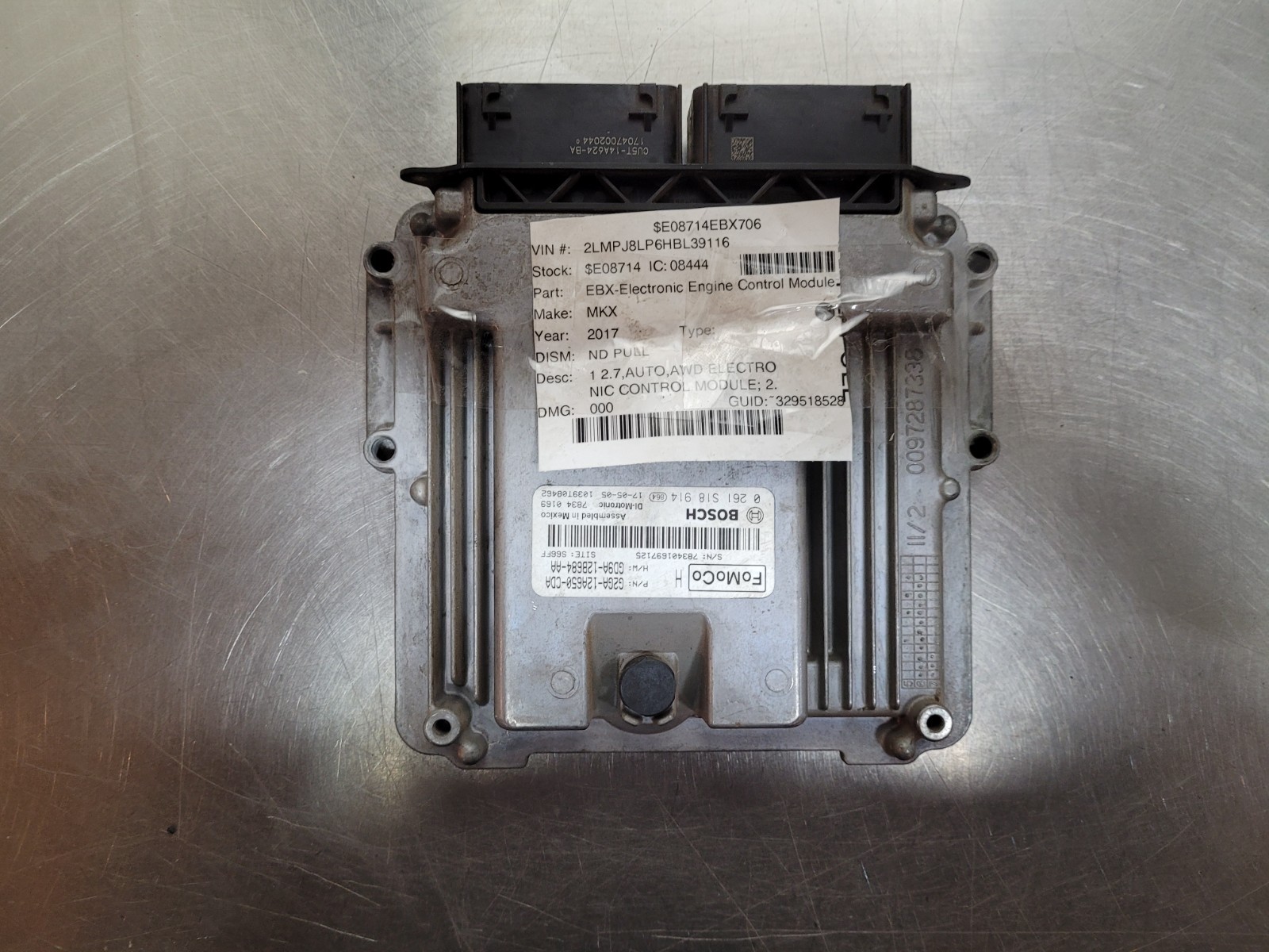 2016-2018 Lincoln MKX 2.7L Engine Control Module ECM ECU OEM GD9A-12B684-AA *J