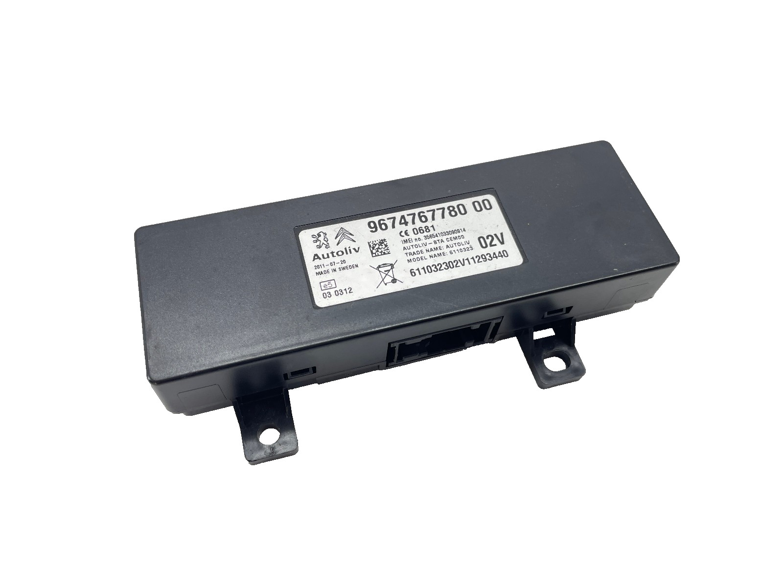 PEUGEOT 508 MK1 BLUETOOTH CONTROL MODULE UNIT ASSEMBLY 9674767780 2011-2015