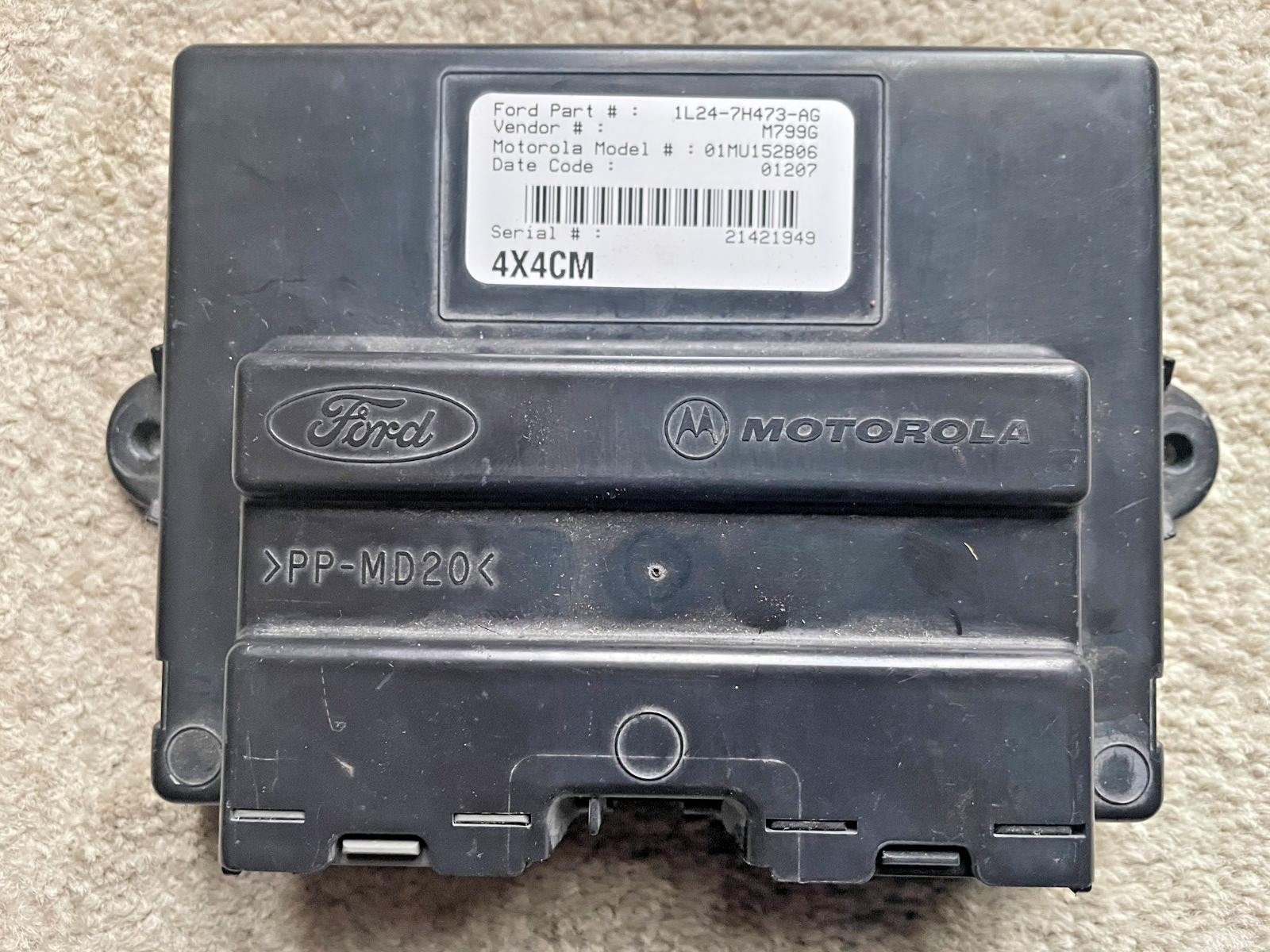 2002 Ford Explorer 4X4 Transfer Case Control Module (4X4CM) 1L24-7H473-AG