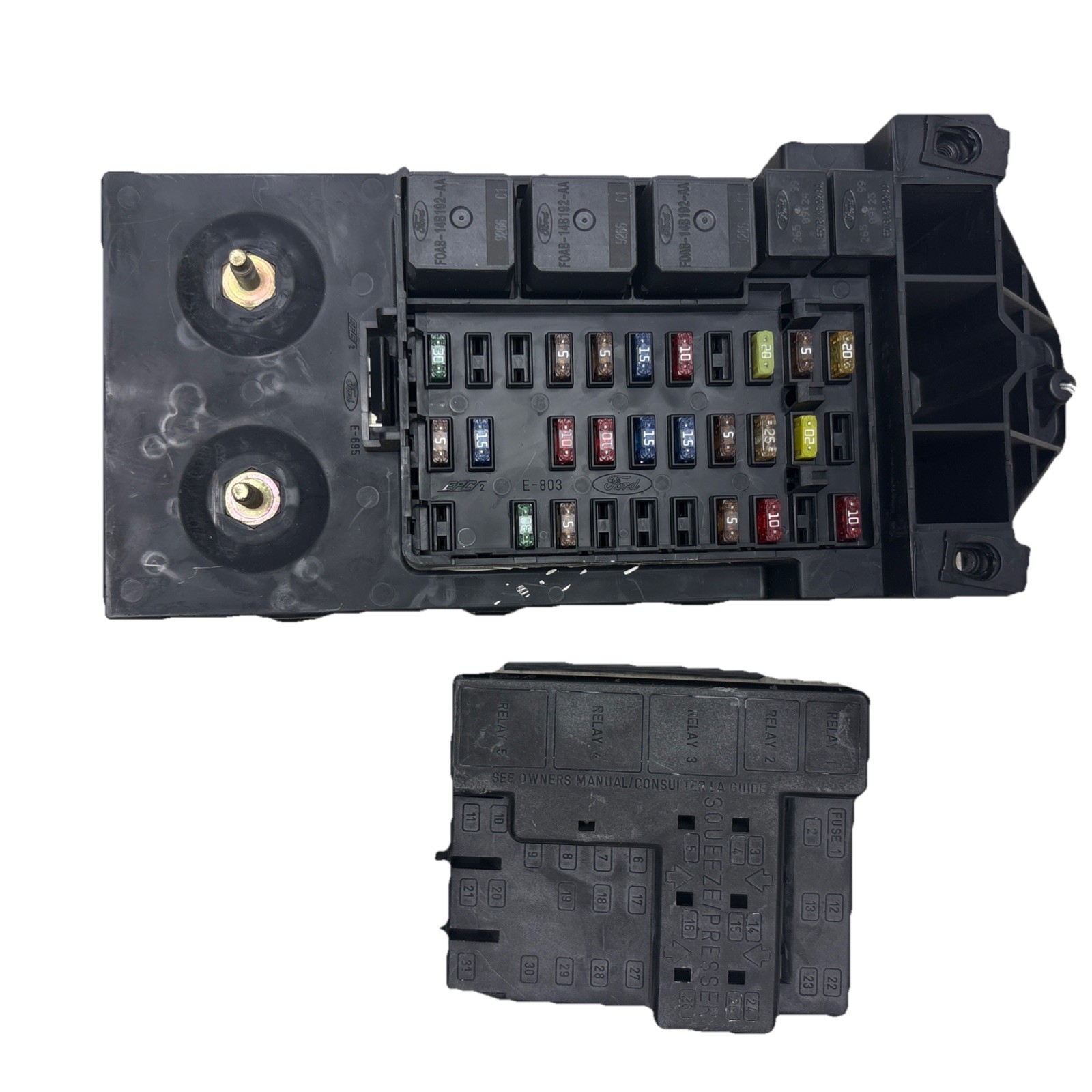 99-01 FORD SUPER DUTY F250 F350 EXCURSION CABIN FUSE BOX YC3T-14A067-BF OEM J267