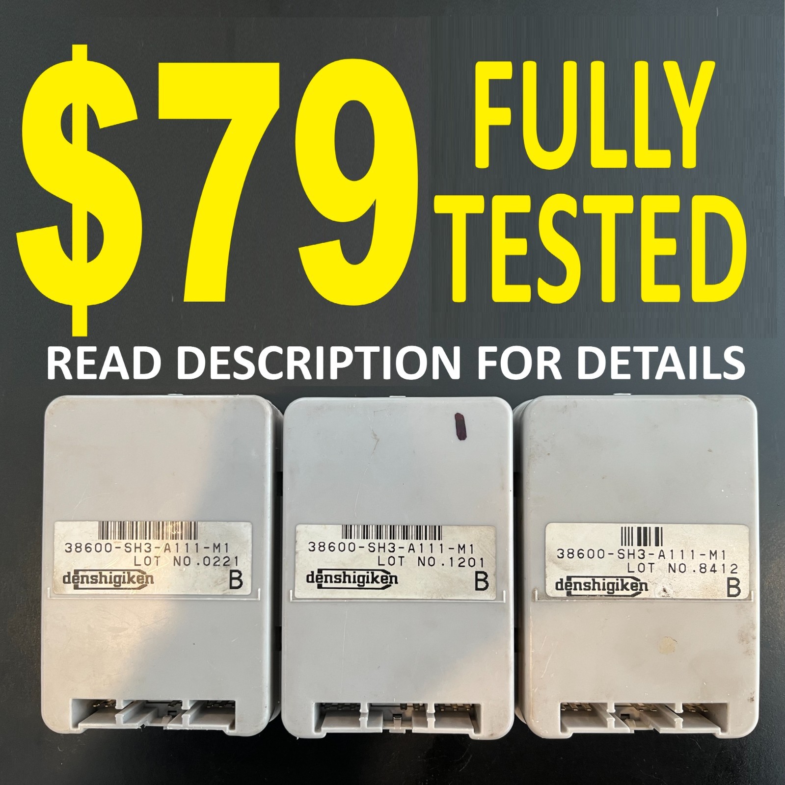 Fully Tested 1988-1991 “EF” Honda Civic CRX ICU $79 READ DESCRIPTION FOR DETAILS