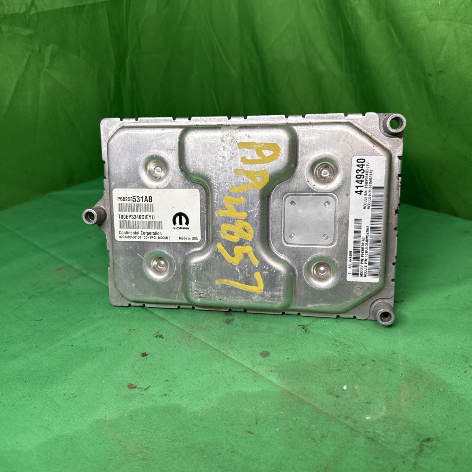2017 Jeep Cherokee Engine Control Module ECM OEM 68258531AA 68258531AB 13A2