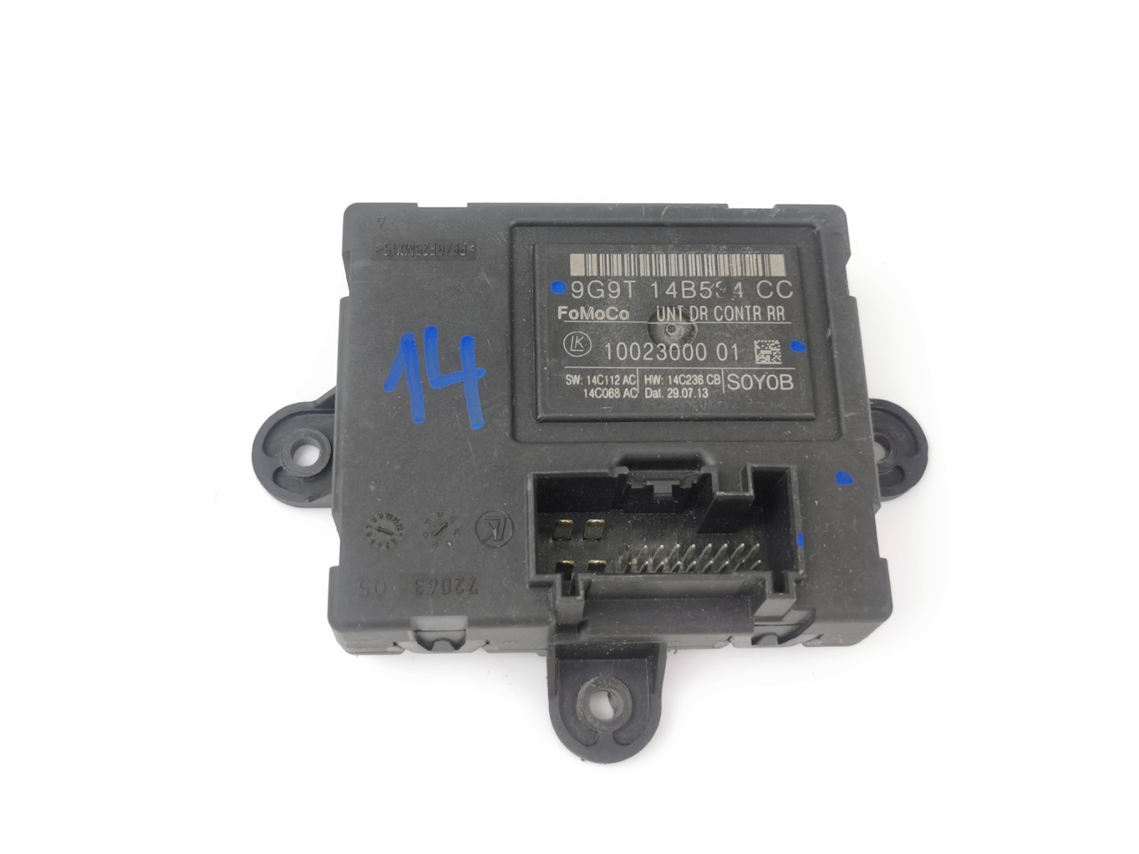 FORD MONDEO MK4 N/S/R REAR LEFT DOOR CONTROL MODULE 9G9T14B534CC