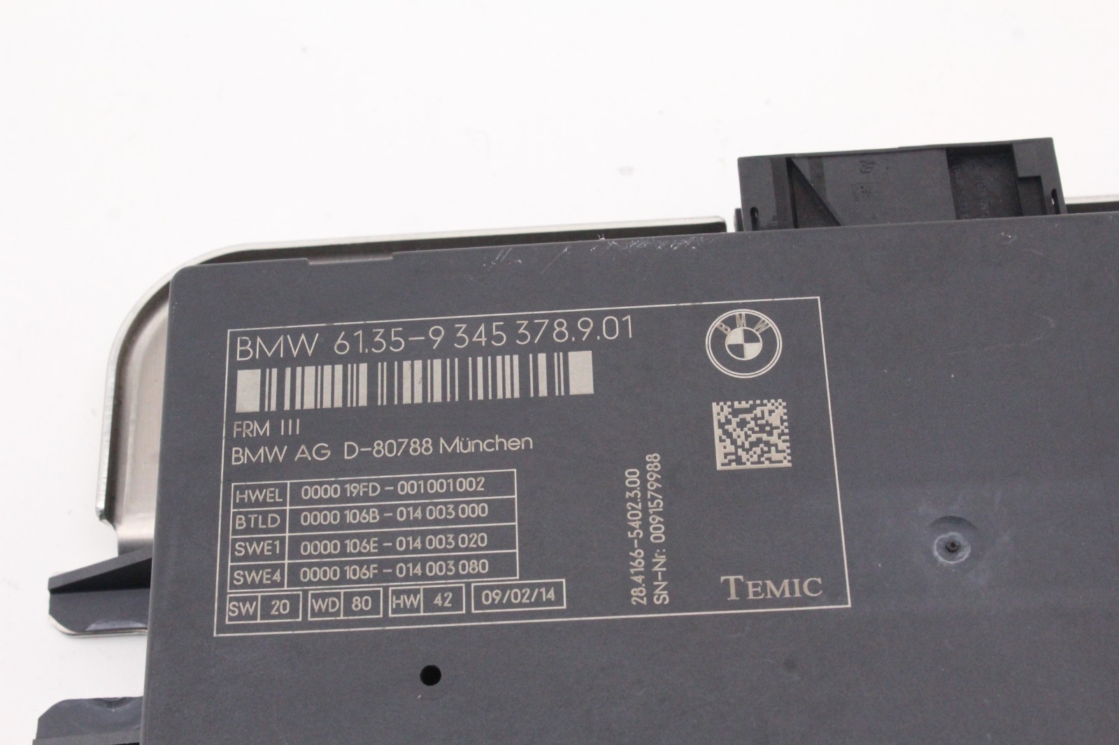 11-15 BMW X3 BCM Body Control Module Unit Silver Black OEM 61.35-9 345 378.9.01