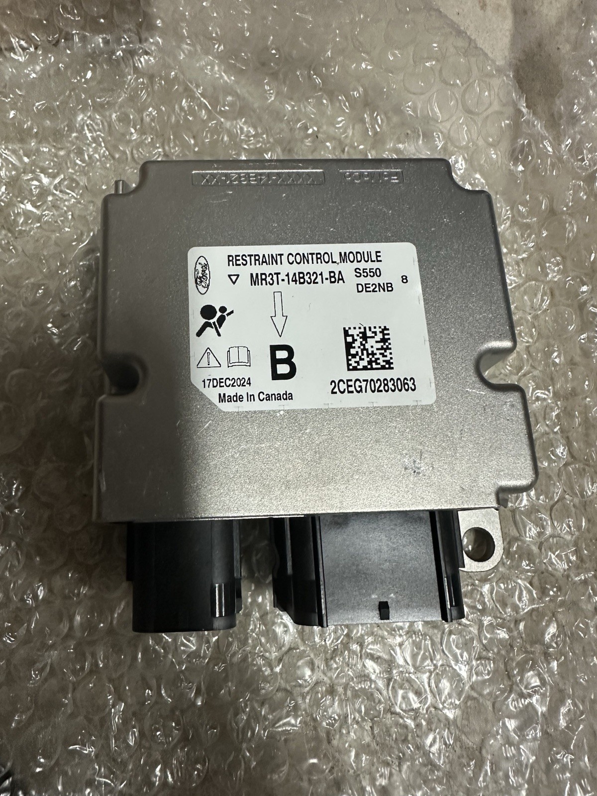 21 2021 FORD MUSTANG ECOBOOST SRS RESTRAINT CONTROL MODULE MR3T14B321BA