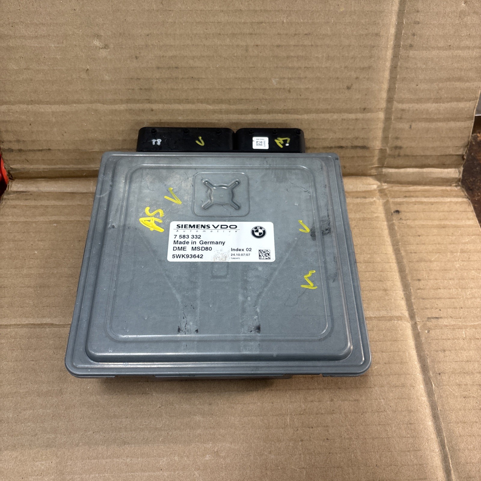 2007 2008 BMW 135i 335i 535i ECU ECM DME Engine Control Module MSD80 7583332