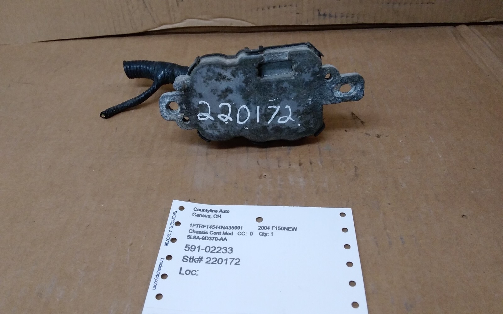 2004 FORD F150 FUEL PUMP CONTROL ID-5L8A-9D370-AA