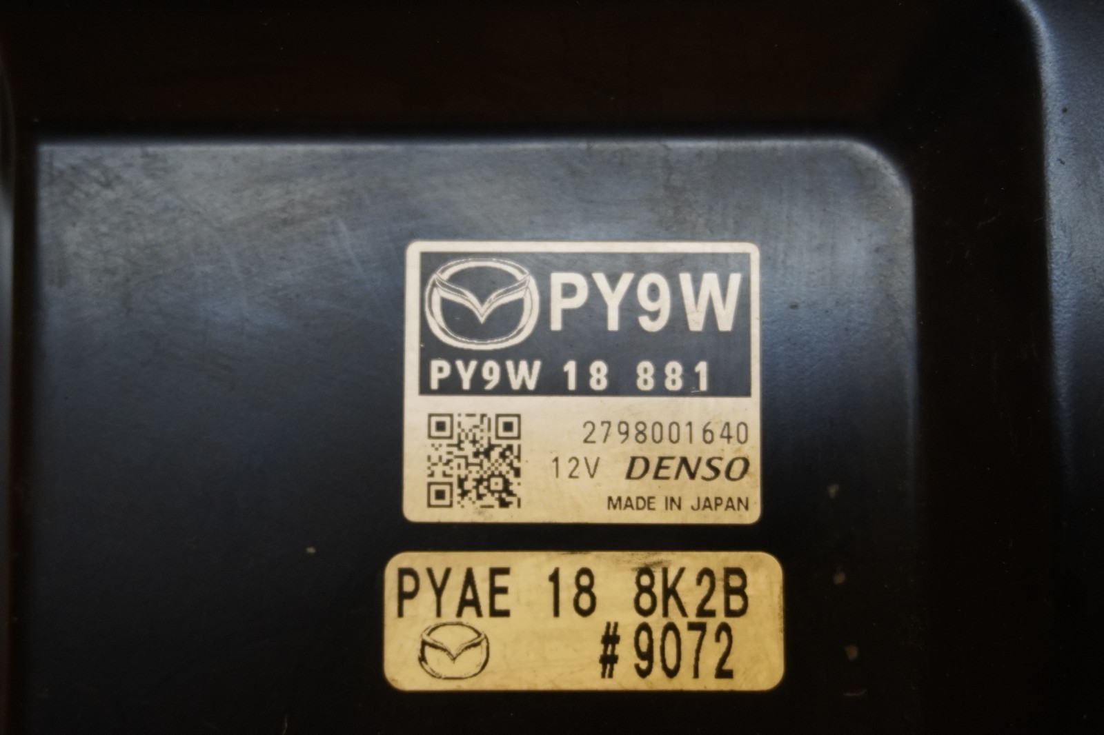 2016 Mazda 6 2.5L Engine Computer Control Module ECM ECU OEM PY9W 18 881