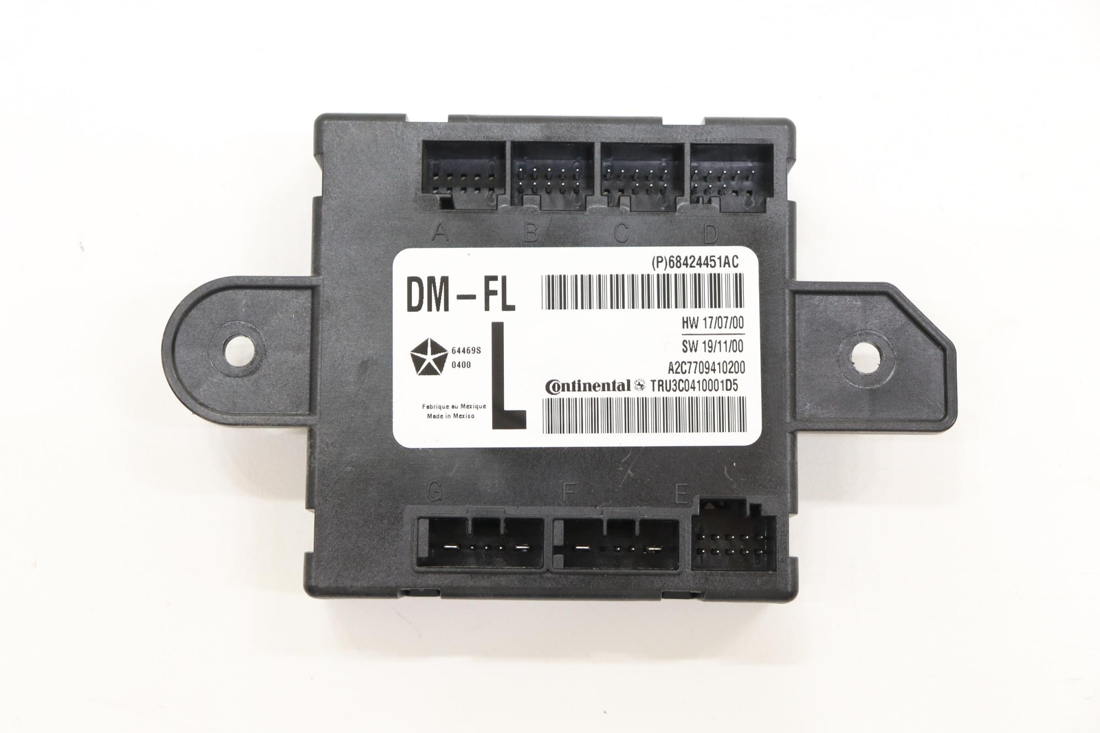 2020 CHRYSLER PACIFICA FRONT LEFT SIDE DOOR CONTROL MODULE UNIT OEM 68424451AC