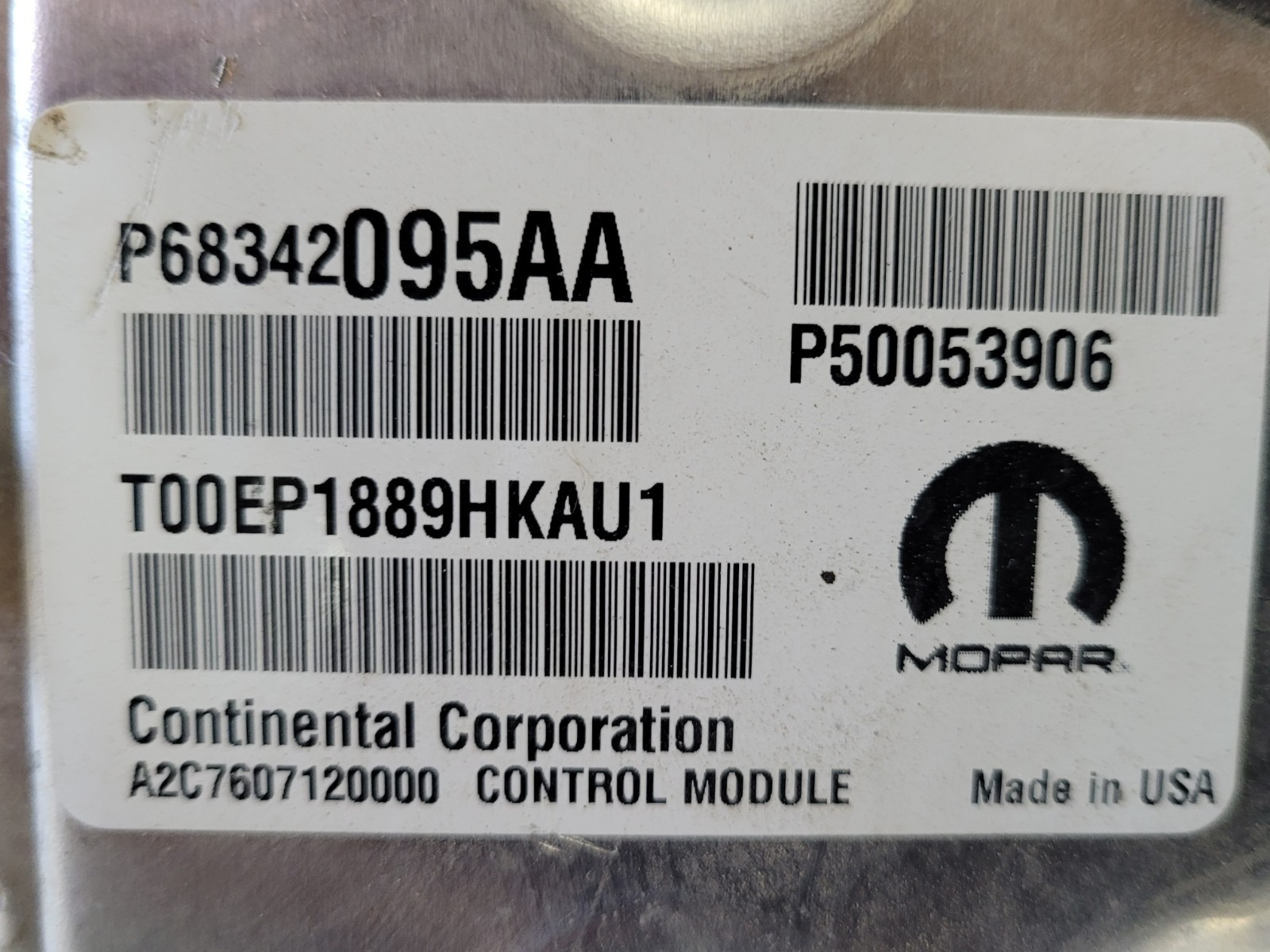 2017-2021 Jeep Compass 2.4L Engine Control Module ECM ECU PCM OEM P68342095AA *J