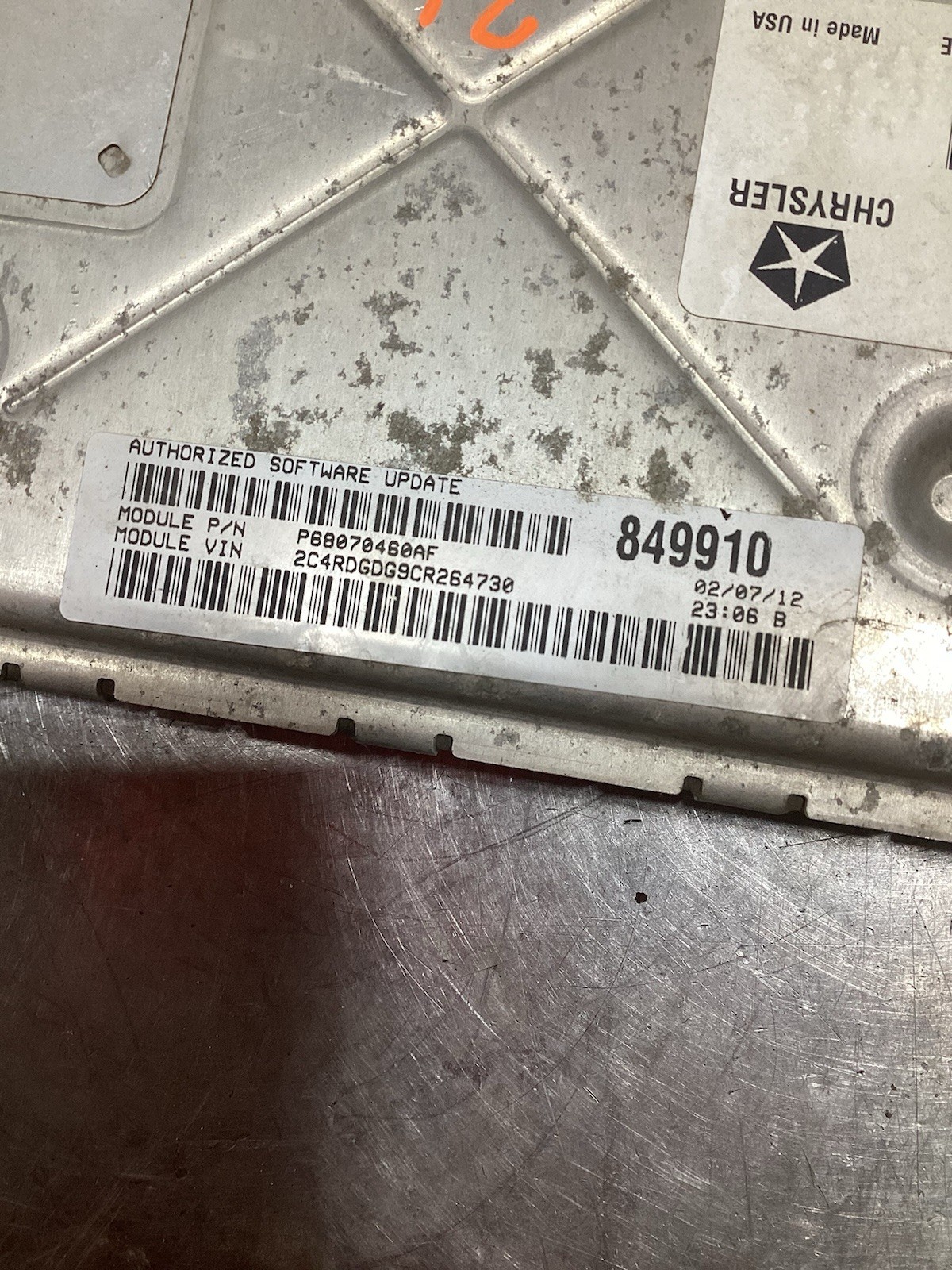 2012 12 Dodge Grand Caravan P05150657AA Engine Control Module Unit Ecm OEM 5287