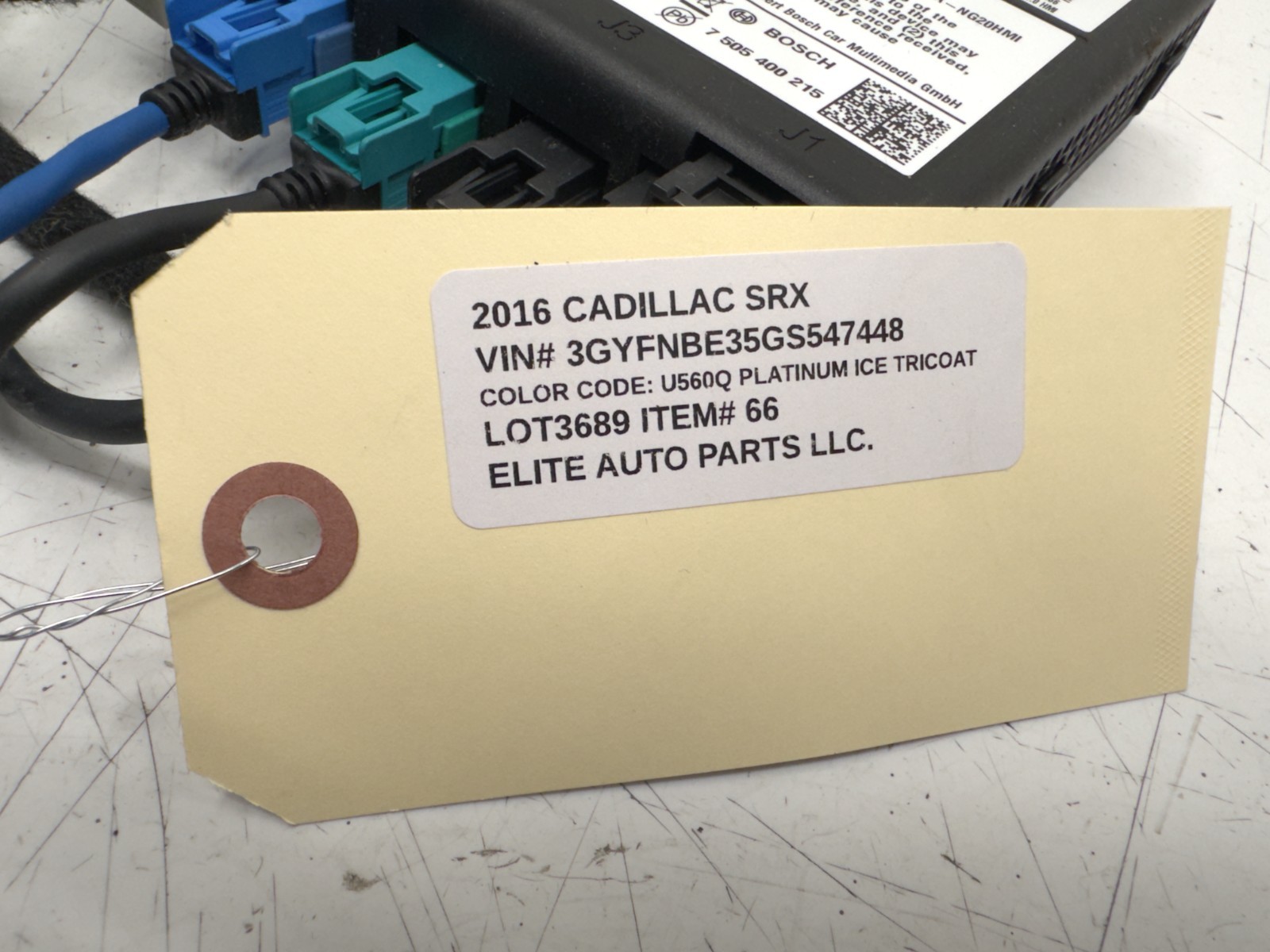 15-16 CADILLAC SRX HUMAN MACHINE INTERFACE HMI CONTROL MODULE UNIT, OEM LOT3689