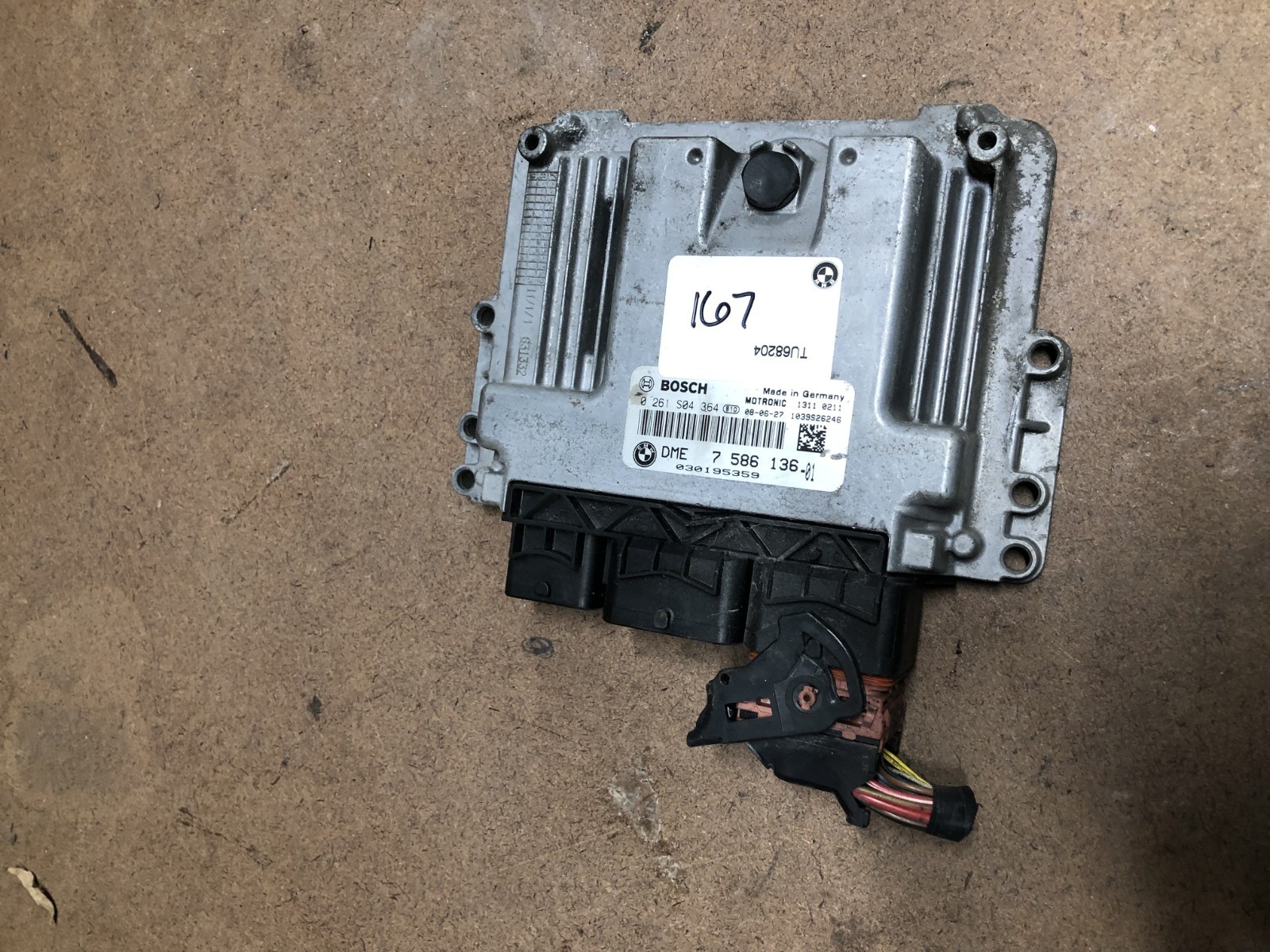 2008 MINI Cooper Engine Control Module Computer ECM 0261S04364 DME 7586136 Plugs