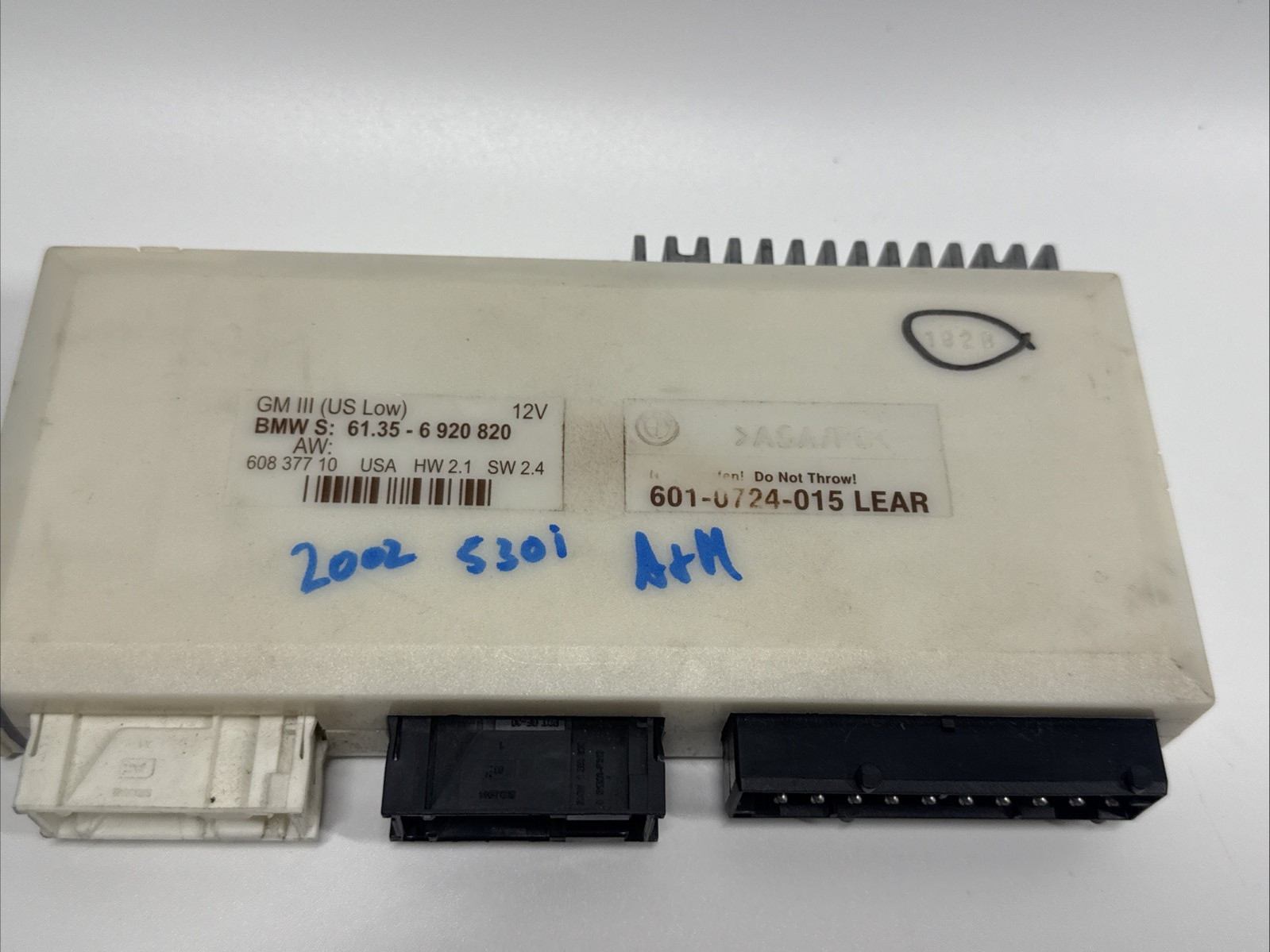 BMW E38 E39 540i 525i 530i BODY CONTROL MODULE GM III BCM 6135 6920820 99-03