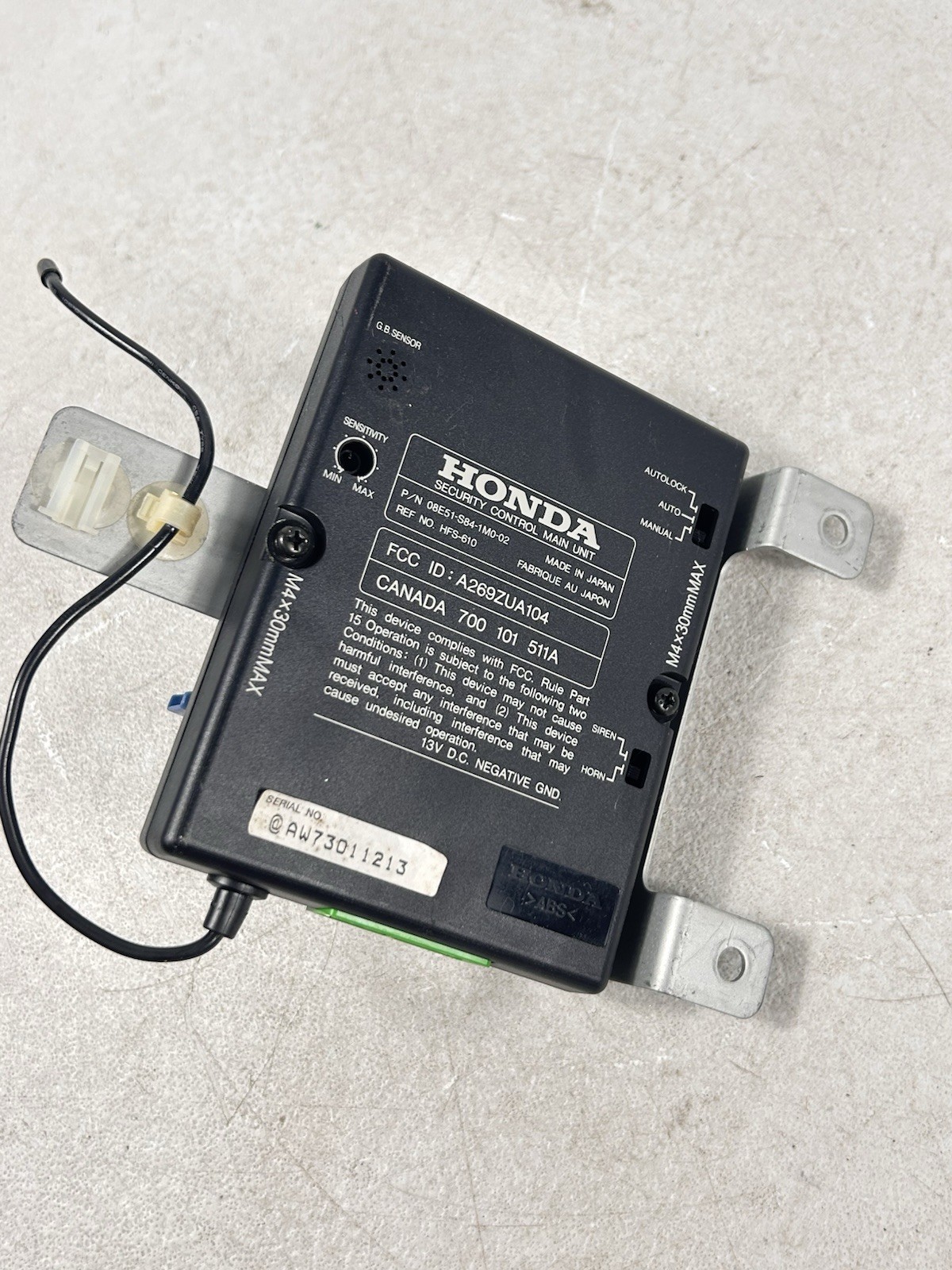 2005 Honda Insight OEM main security control module unit