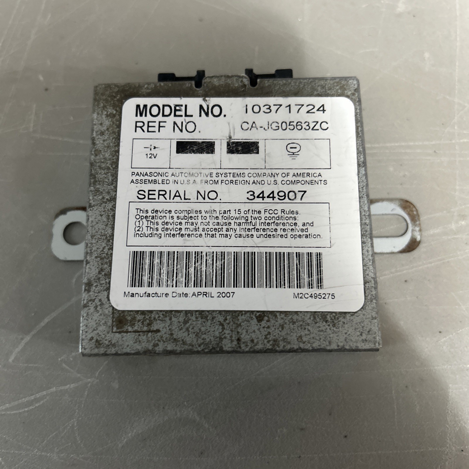 2007 GMC YUKON ESCALADE DRIVER ASSIST REARVIEW CAMERA MODULE UNIT 10371724 OEM