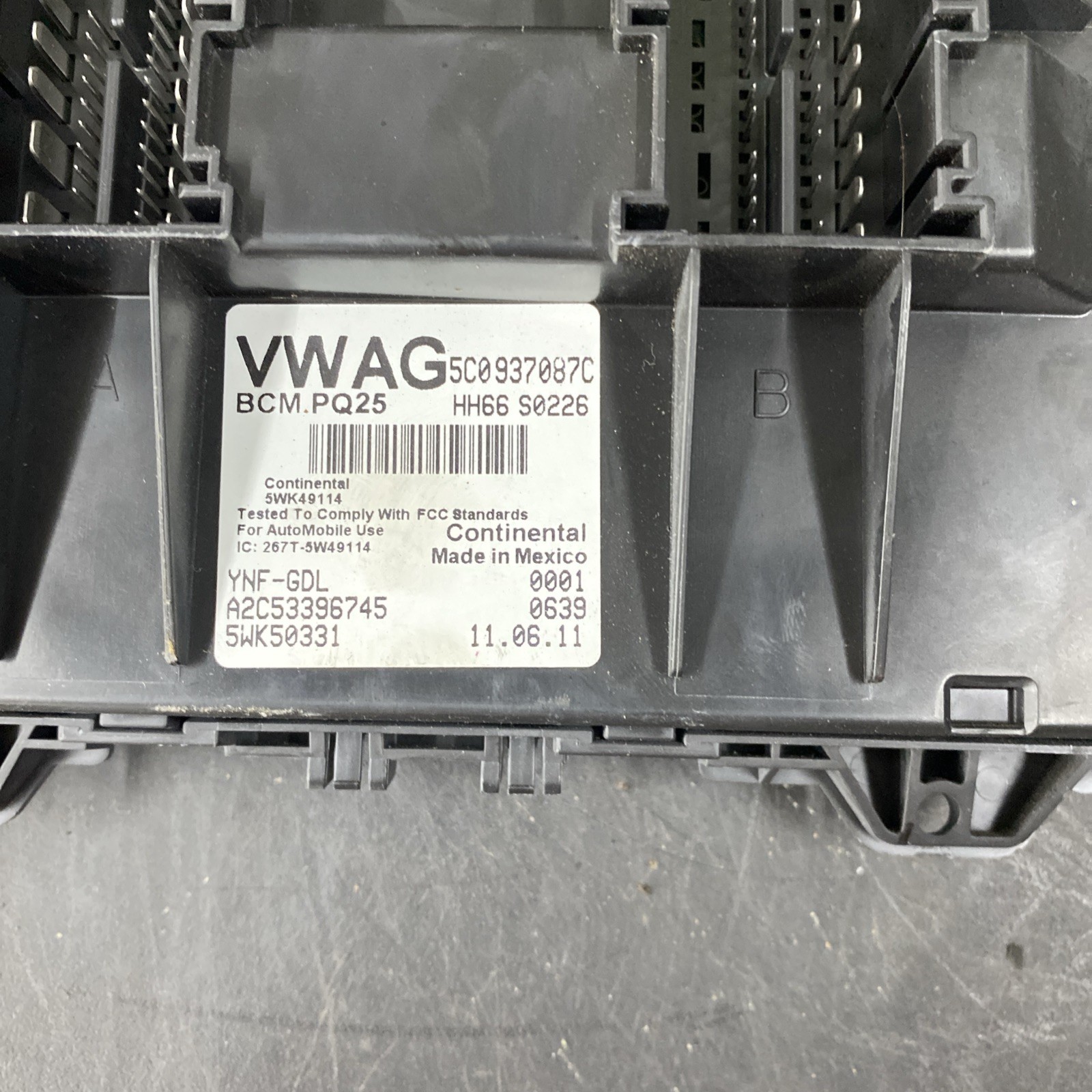 2012 VOLKSWAGEN JETTA TDI BCM BODY CONTROL MODULE OEM