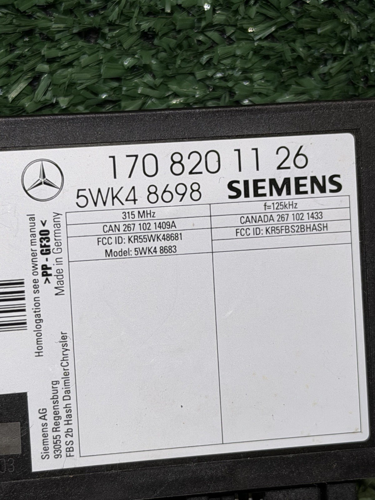 2001-2004 MERCEDES SLK320 ENGINE COMPUTER ECU ECM PCM COMPLETE SET A0275459332