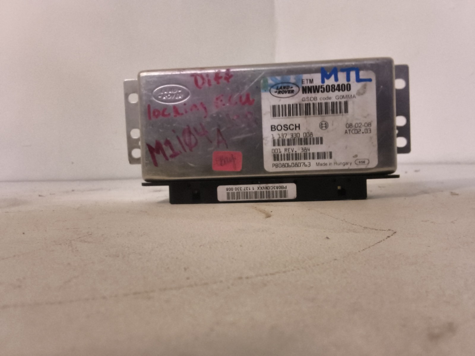 LAND Rover RANGE Rover DIFFERENTIAL LOCK Controler module NNW508400