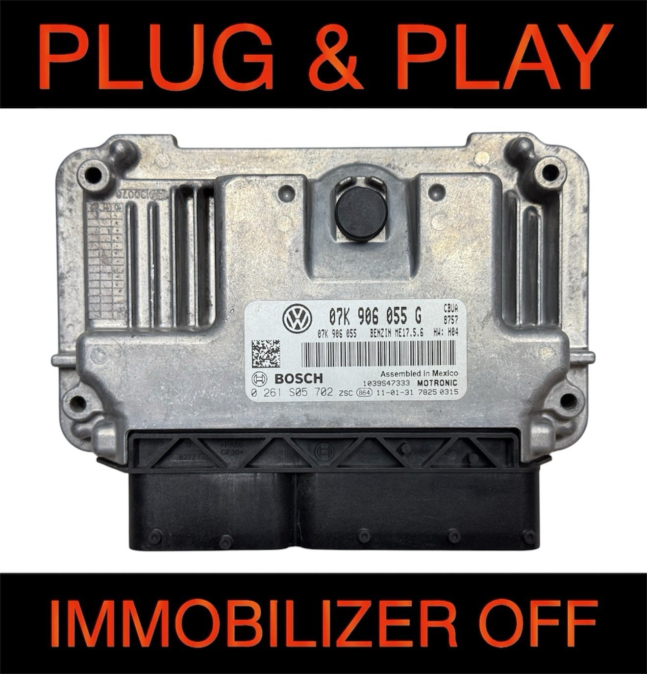 2011 VW Volkswagen Jetta 2.5L Engine Computer ECU ECM PCM 07K906055G PROGRAMMED