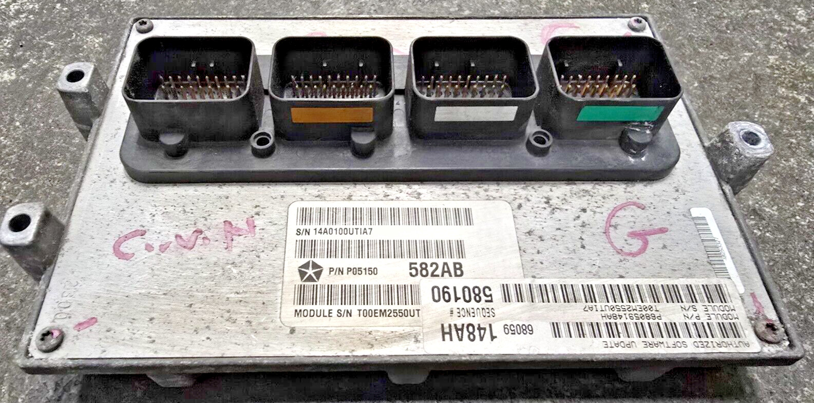 2011 Jeep Grand Cherokee 5.7L Engine Control Module ECU ECM 68059148AH OEM