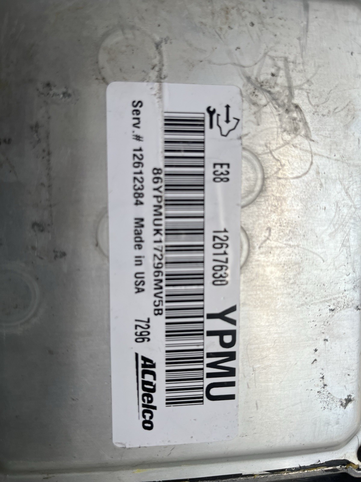 GM ACDelco Engine Control Module (ECM), GM 12617630, 12612384 Parts Or Repair