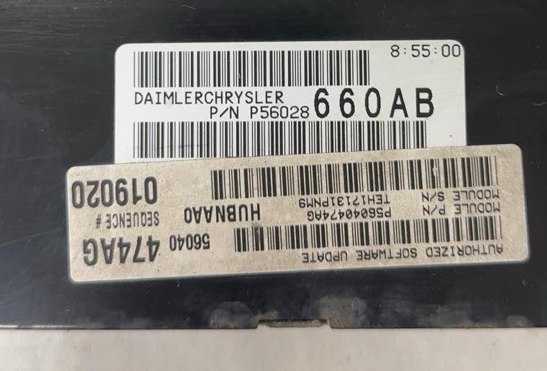 2003 DODGE 1500 4.7 TESTED ENGINE CONTROL MODULE ECM ECU OEM# P56028 660AB