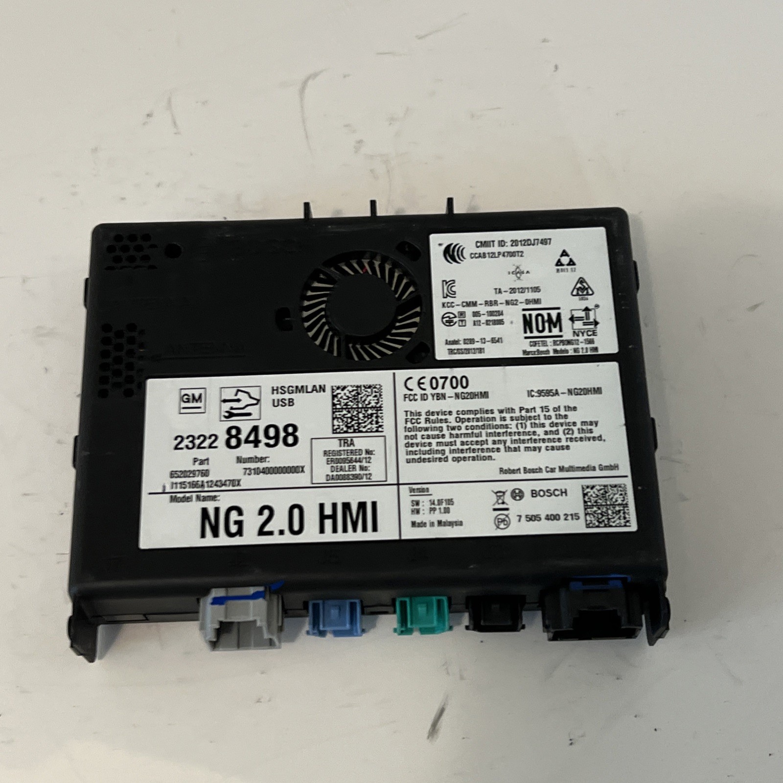 2015 CHEVROLET SIERRA HMI HUMAN MACHINE INTERFACE MODULE OEM 23228498
