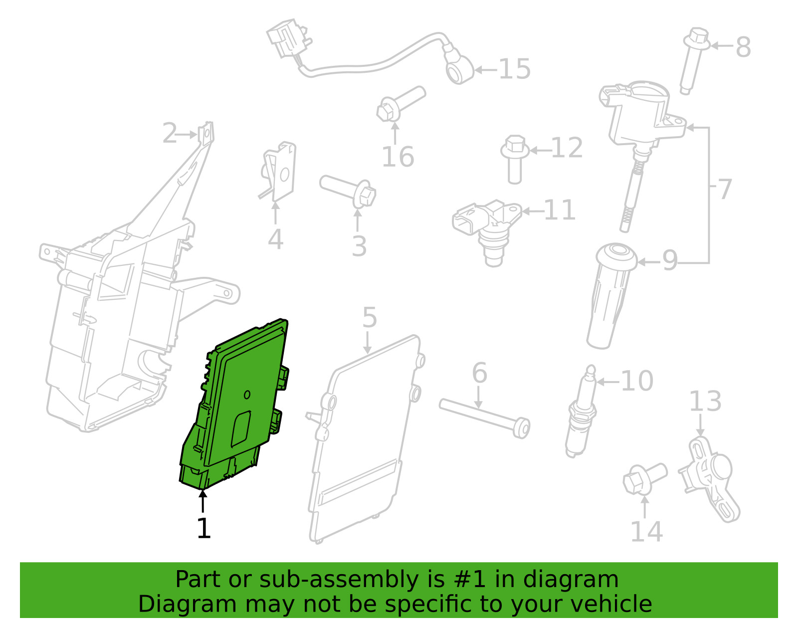 2014-2016 Genuine Ford Transit Connect PMC Module Engine Control DV6Z-12A650-DE