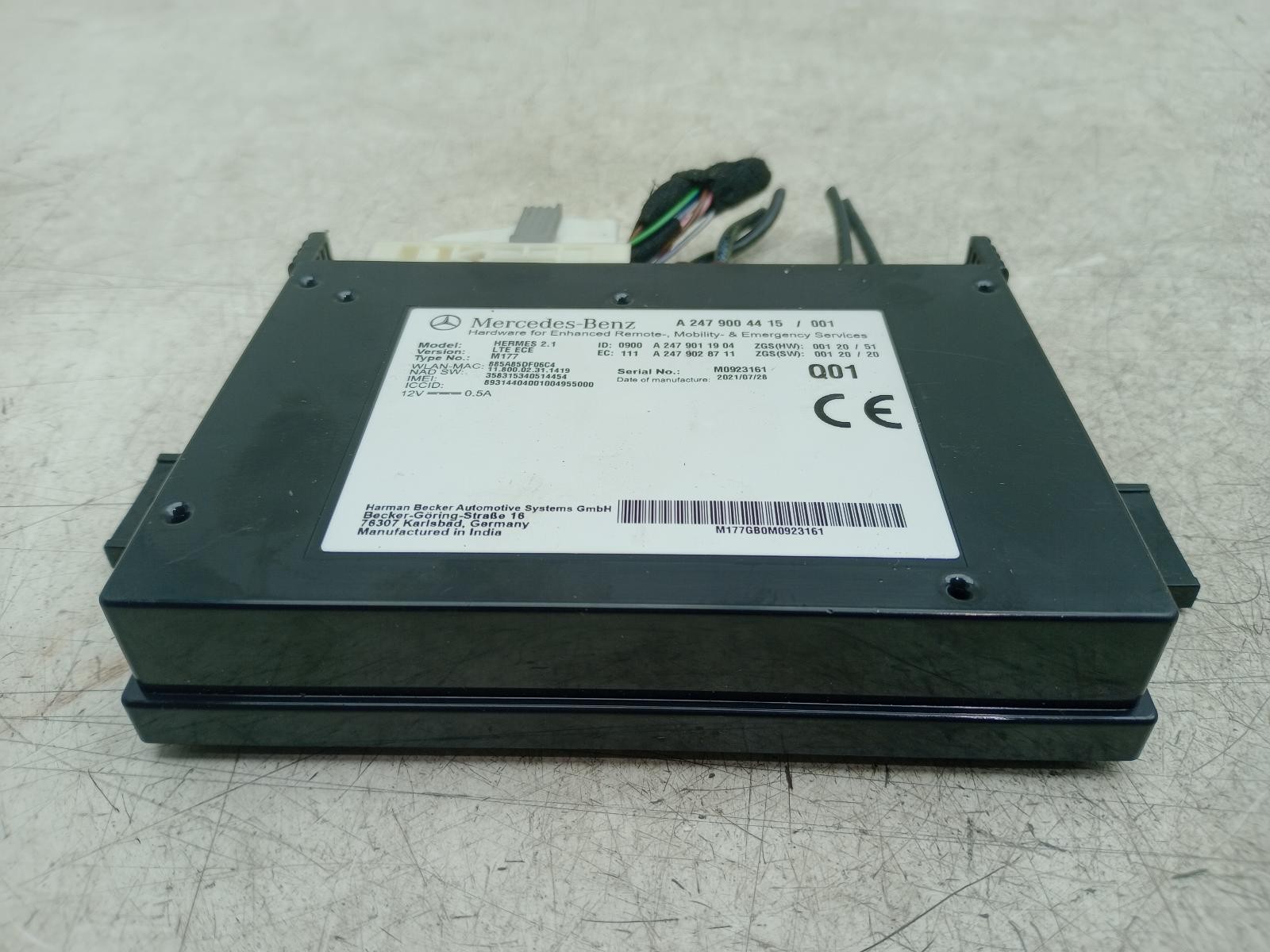 MERCEDES GLA CLASS COMMUNICATION CONTROL MODULE ECU A2479004415 H247 2020 – 2025