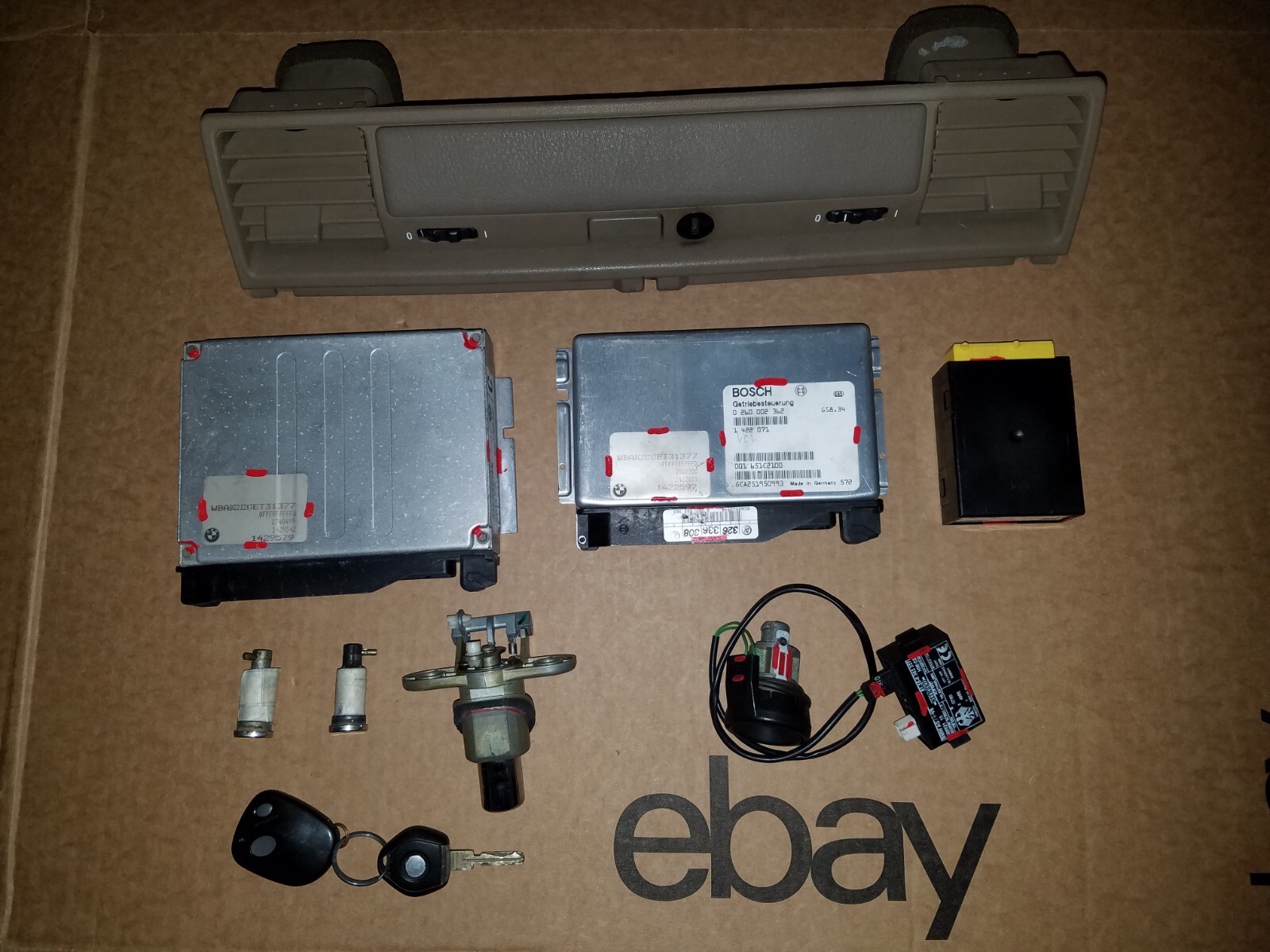 1996 BMW 328is ECU ECM COMPUTER TCU IMMOBILIZER EWS DOOR IGNITION KEY CYLINDER
