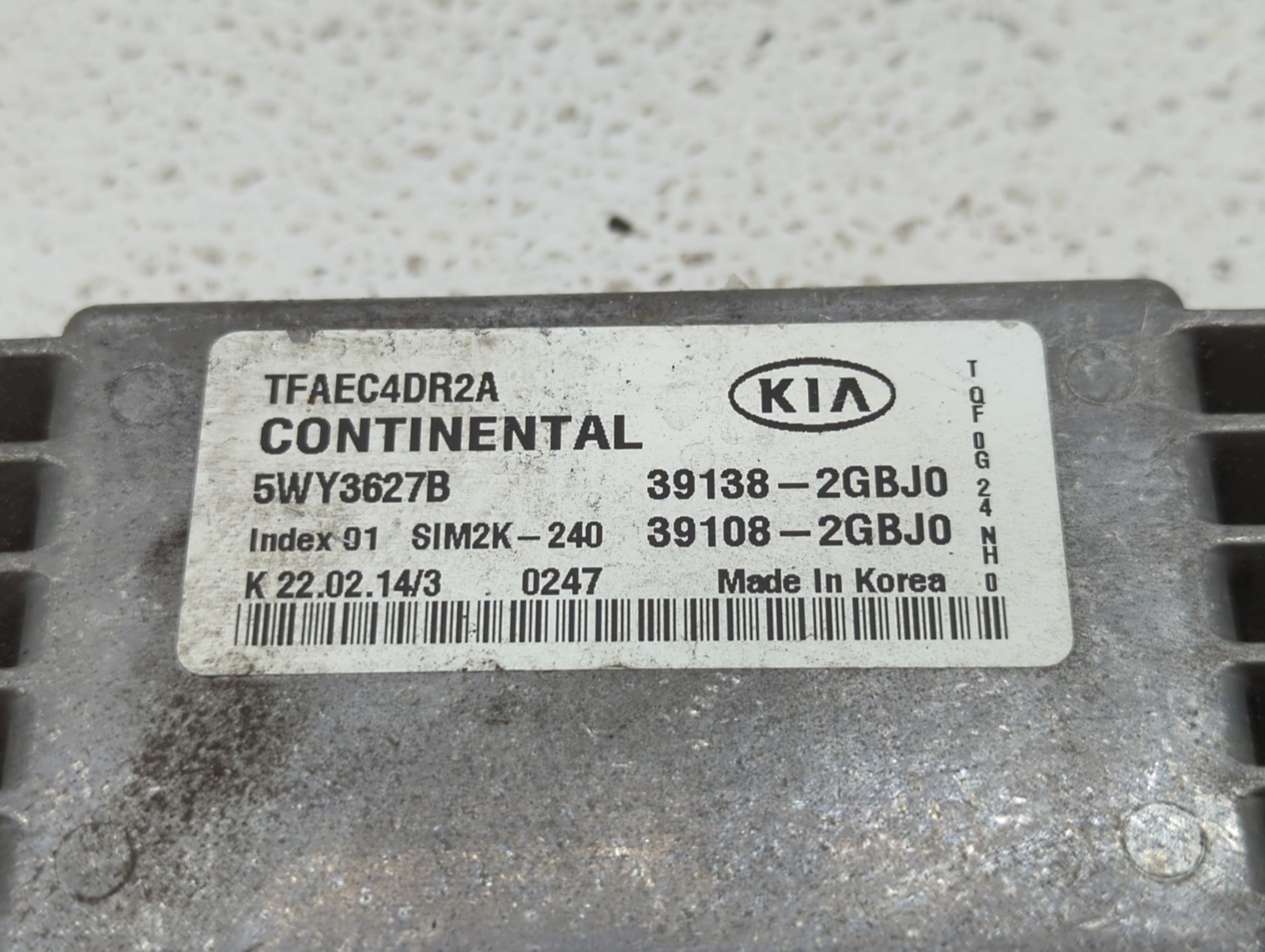 2014-2015 Kia Optima Engine Computer Ecu Pcm Ecm Pcu Oem WGZ6C