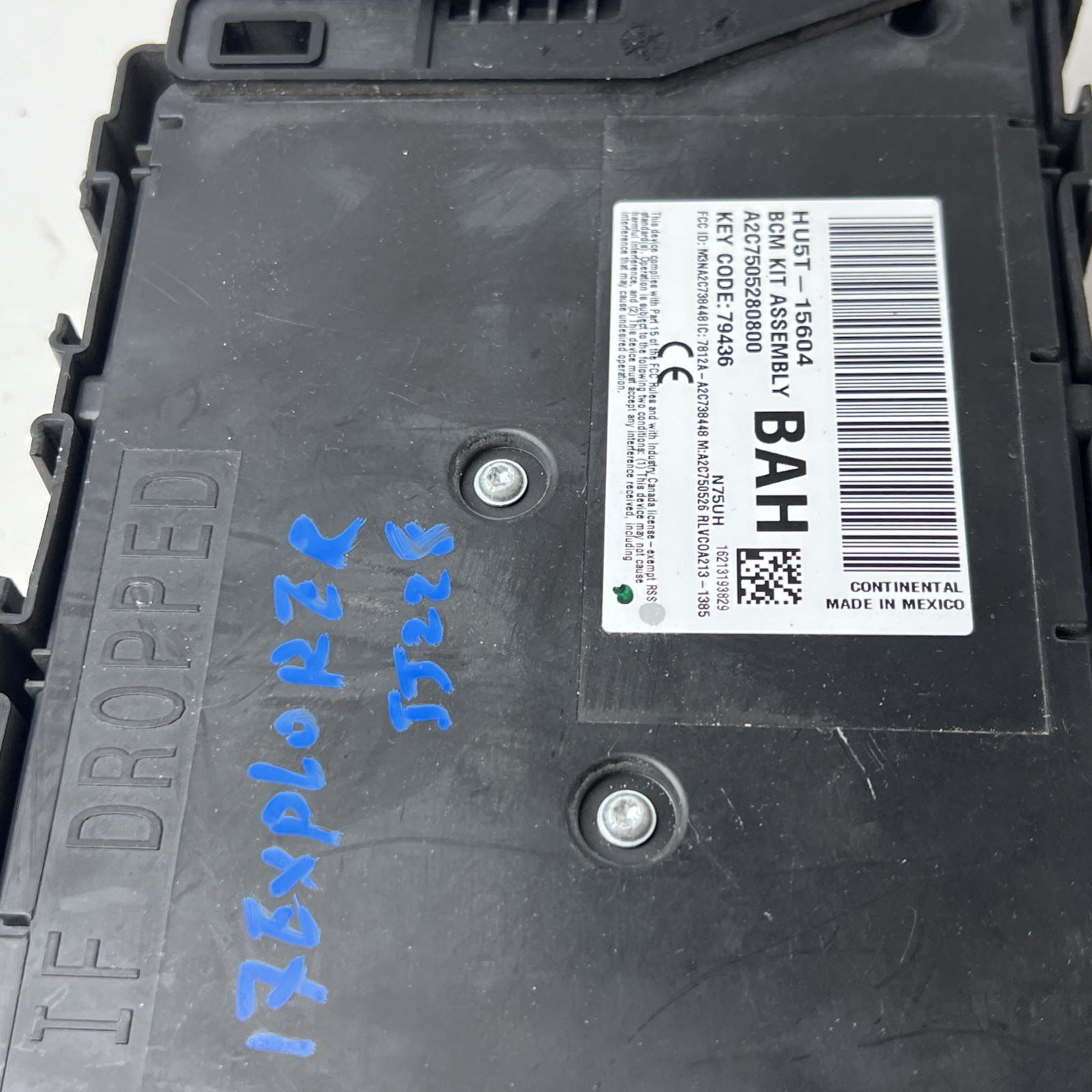 HU5T-15604BAH 2017 FORD EXPLORER BODY CONTROL MODULE BCM INTERIOR FUSE BOX OEM