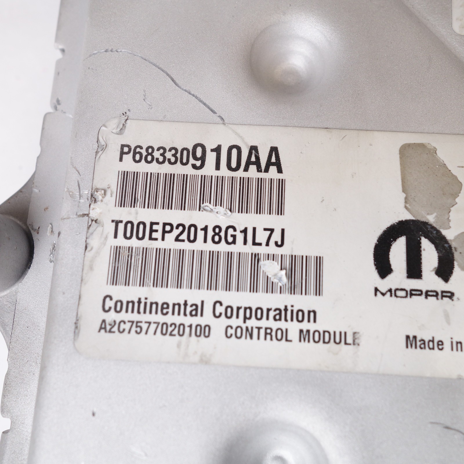 2018-2019 Chrysler Pacifica ECU/ECM P68330910 VIN PROGRAMMED