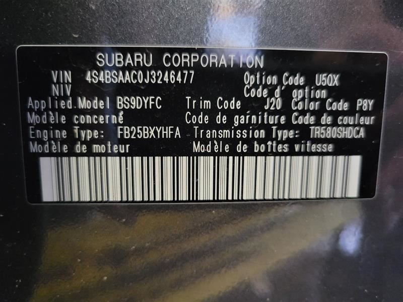 Engine ECM Electronic Control Module 2.5L Fits 18 LEGACY 224783