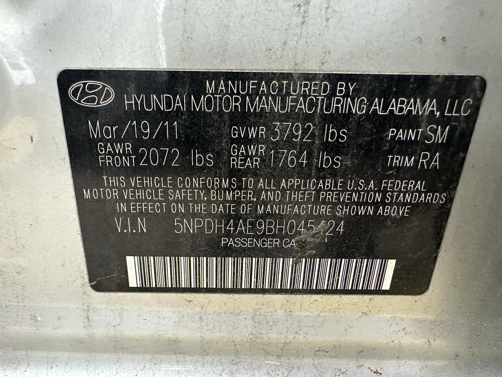 Used Radio Audio fits: 2011 Hyundai Elantra Grade A