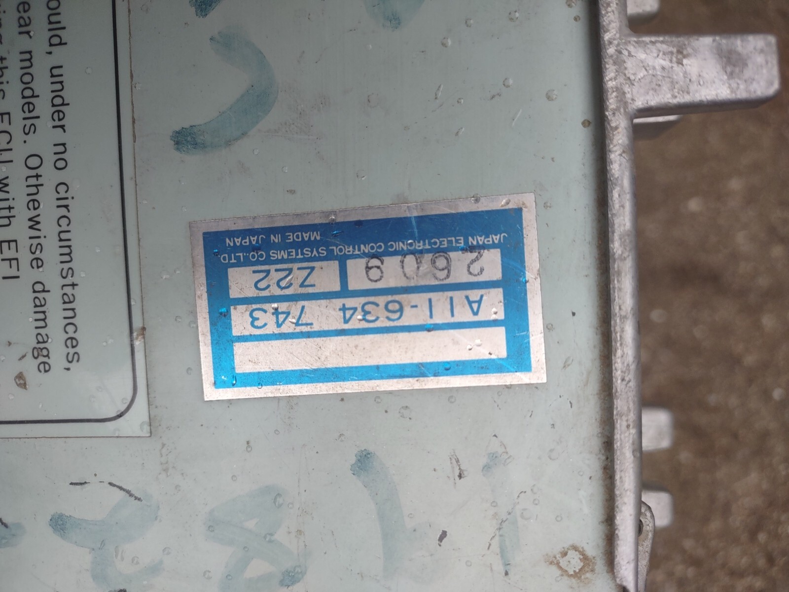 No Warranty 1982-1983 Nissan 200sx ECU ECM PCM Engine Computer A11-634 743 Z22