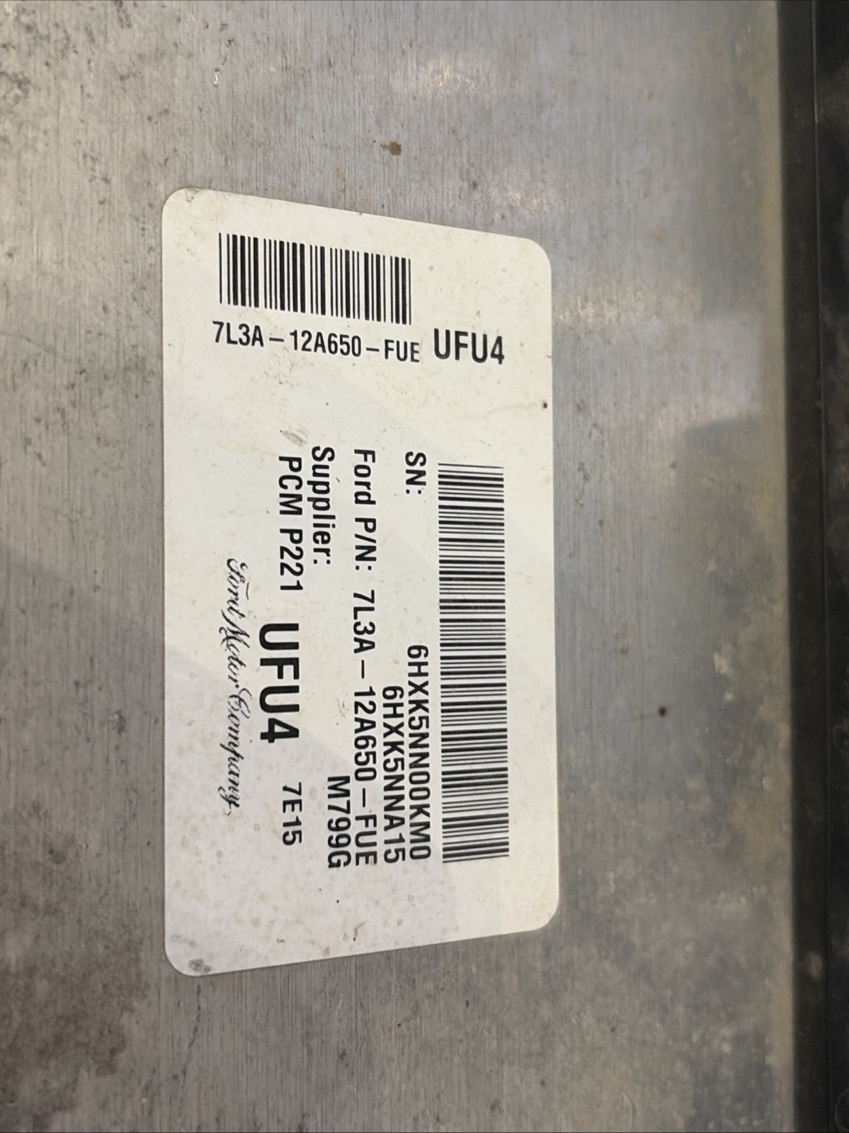 7L3A-12A650-FUE 5.4L FORD PICKUP F150 2008