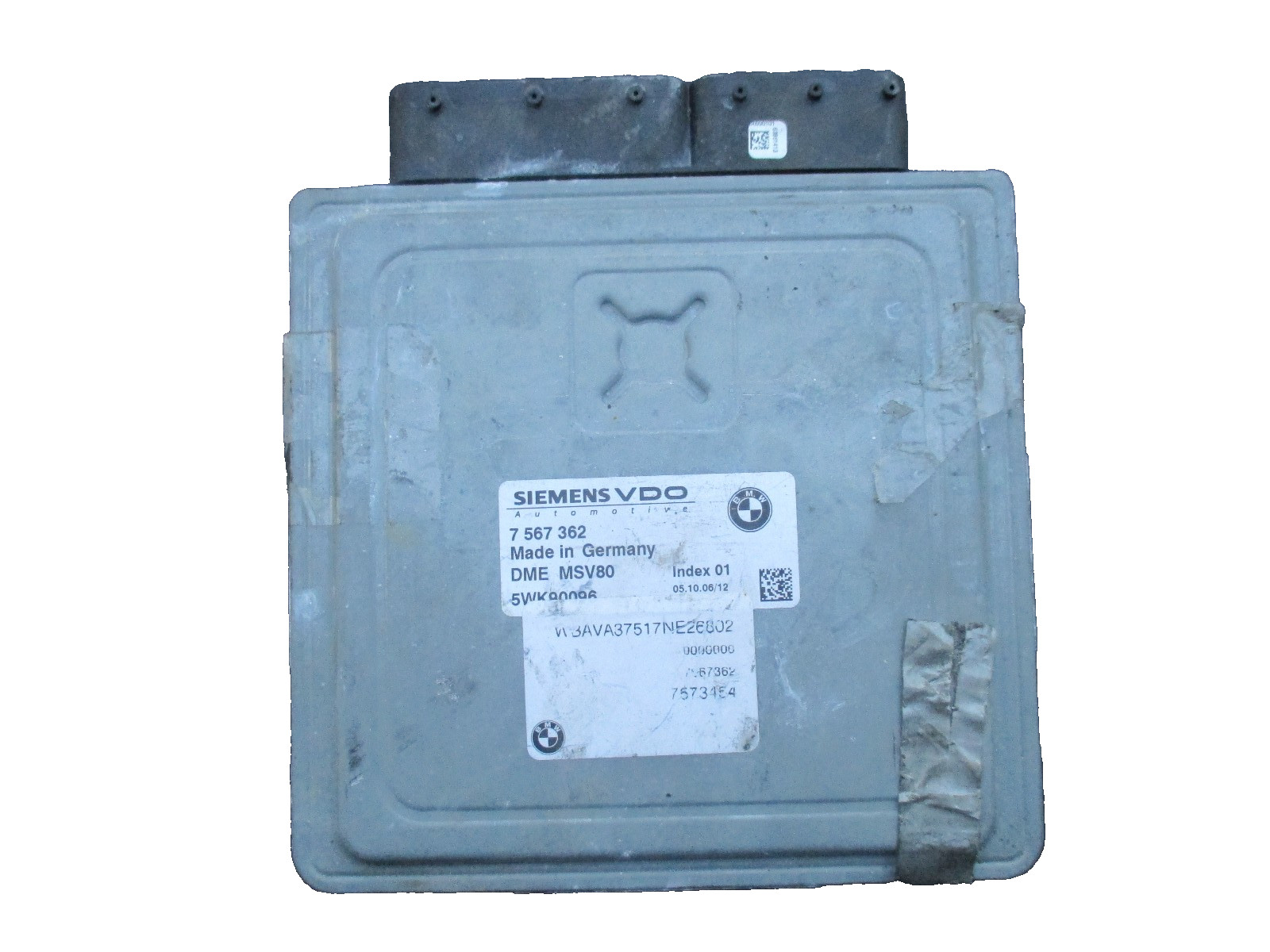 2007-2010 BMW ECM ENGINE COMPUTER 7567362 Small Chip in Plug